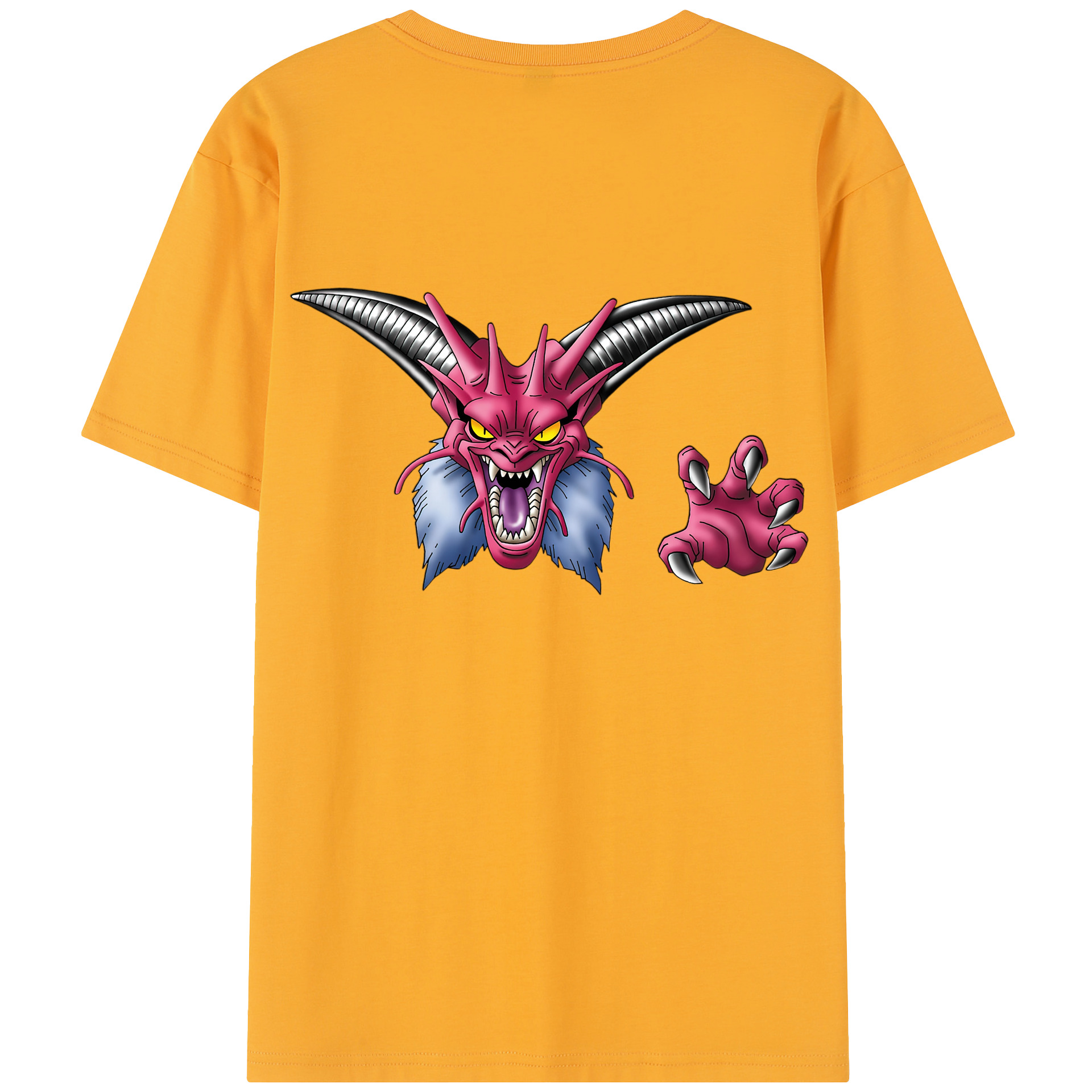 （画像用） ドラゴンクエスト Doragon Kuesuto Dragon Quest 綿100％半袖Tシャツ（背面プリント）