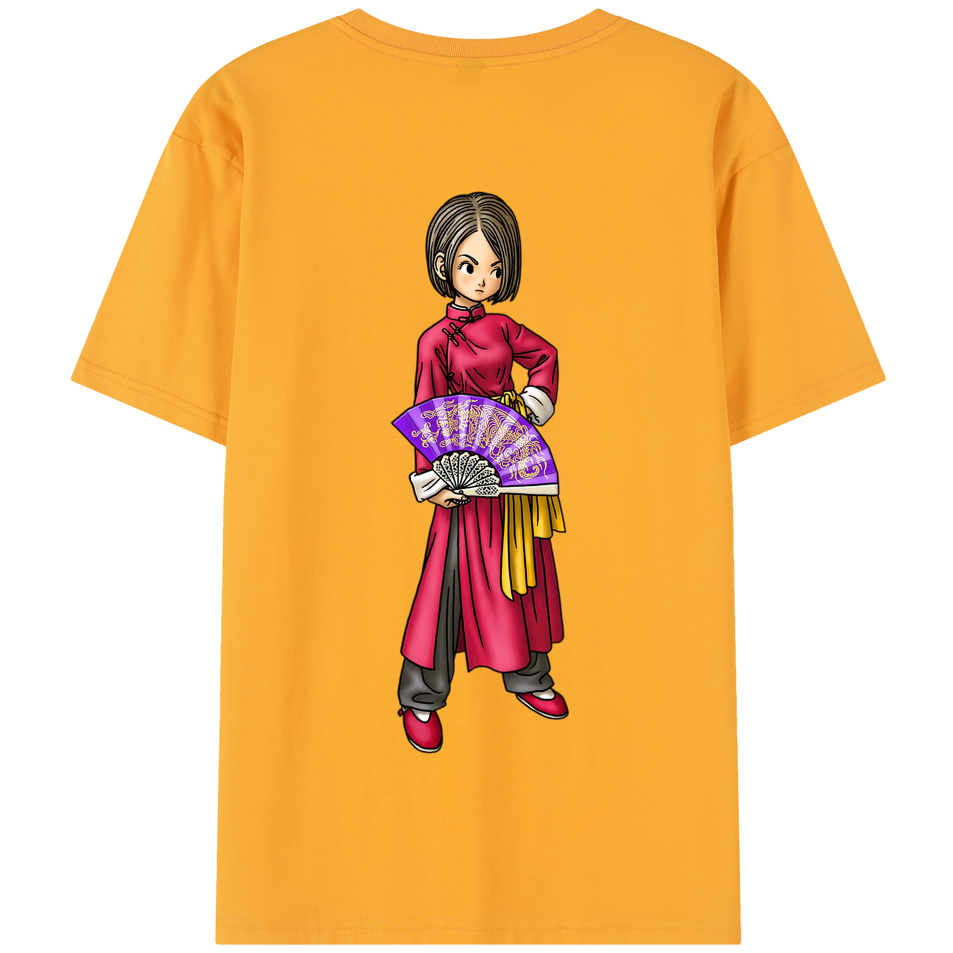 （画像用） ドラゴンクエスト Doragon Kuesuto Dragon Quest 綿100％半袖Tシャツ（背面プリント）