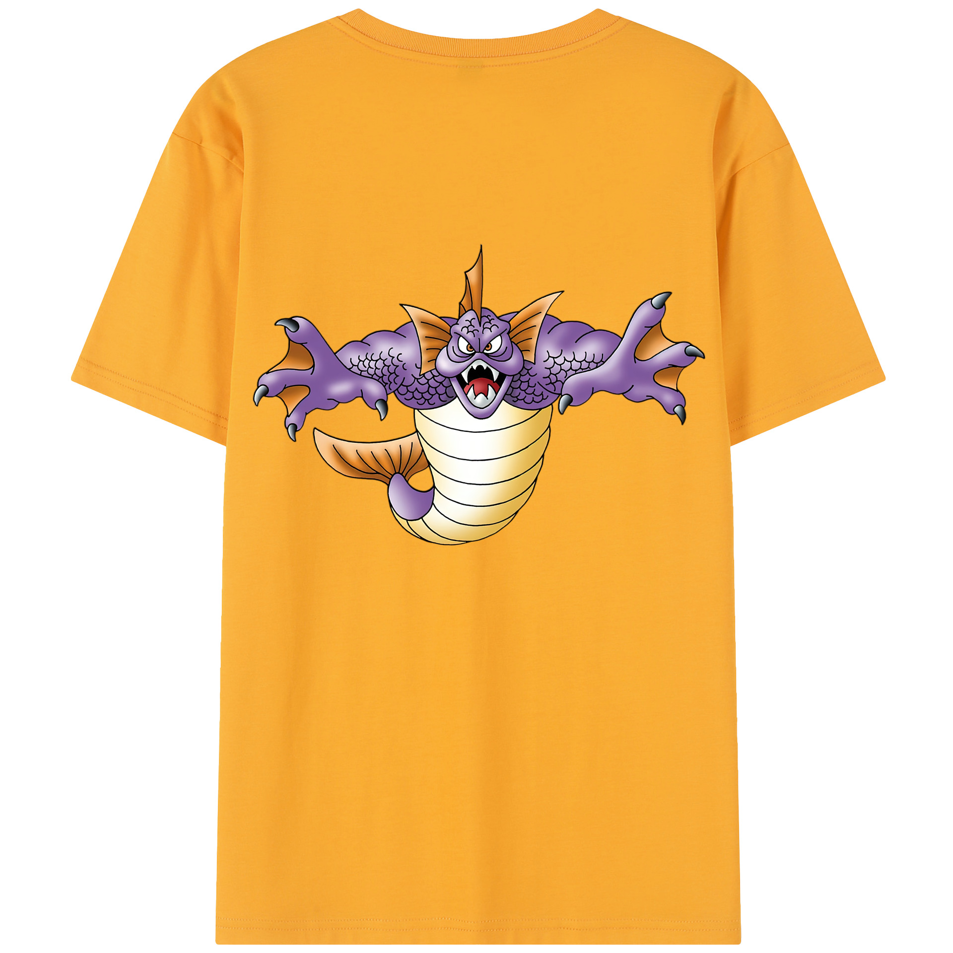 （画像用） ドラゴンクエスト Doragon Kuesuto Dragon Quest 綿100％半袖Tシャツ（背面プリント）