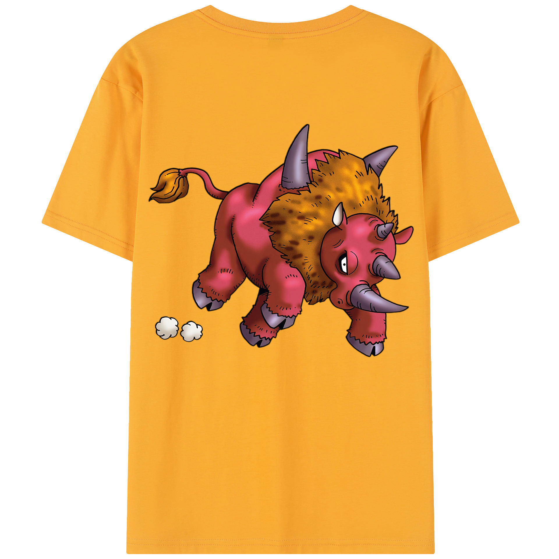（画像用） ドラゴンクエスト Doragon Kuesuto Dragon Quest 綿100％半袖Tシャツ（背面プリント）