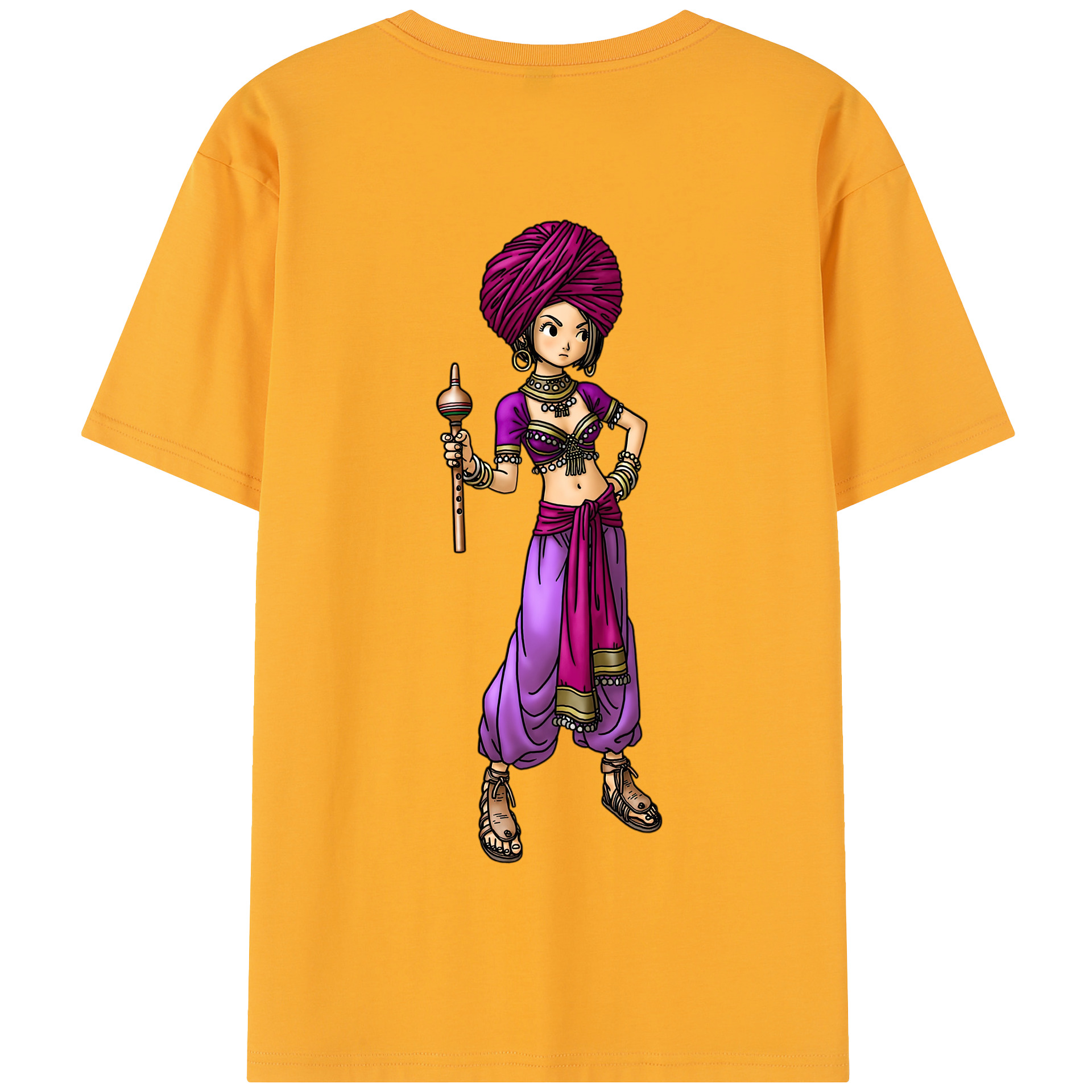 （画像用） ドラゴンクエスト Doragon Kuesuto Dragon Quest 綿100％半袖Tシャツ（背面プリント）