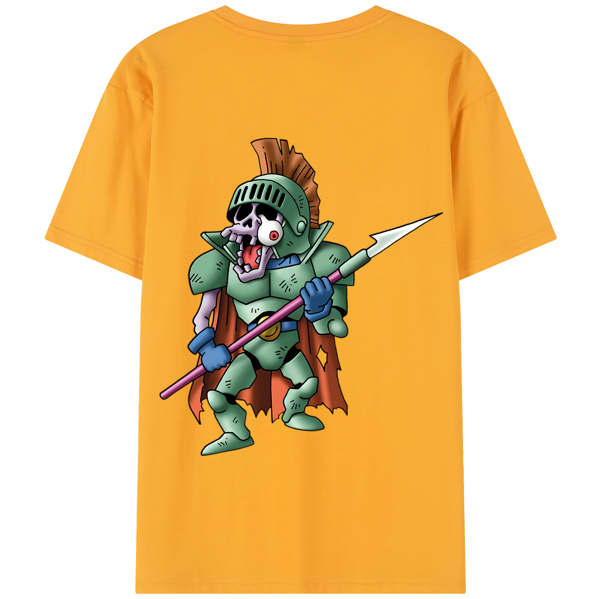 （画像用） ドラゴンクエスト Doragon Kuesuto Dragon Quest 綿100％半袖Tシャツ（背面プリント）