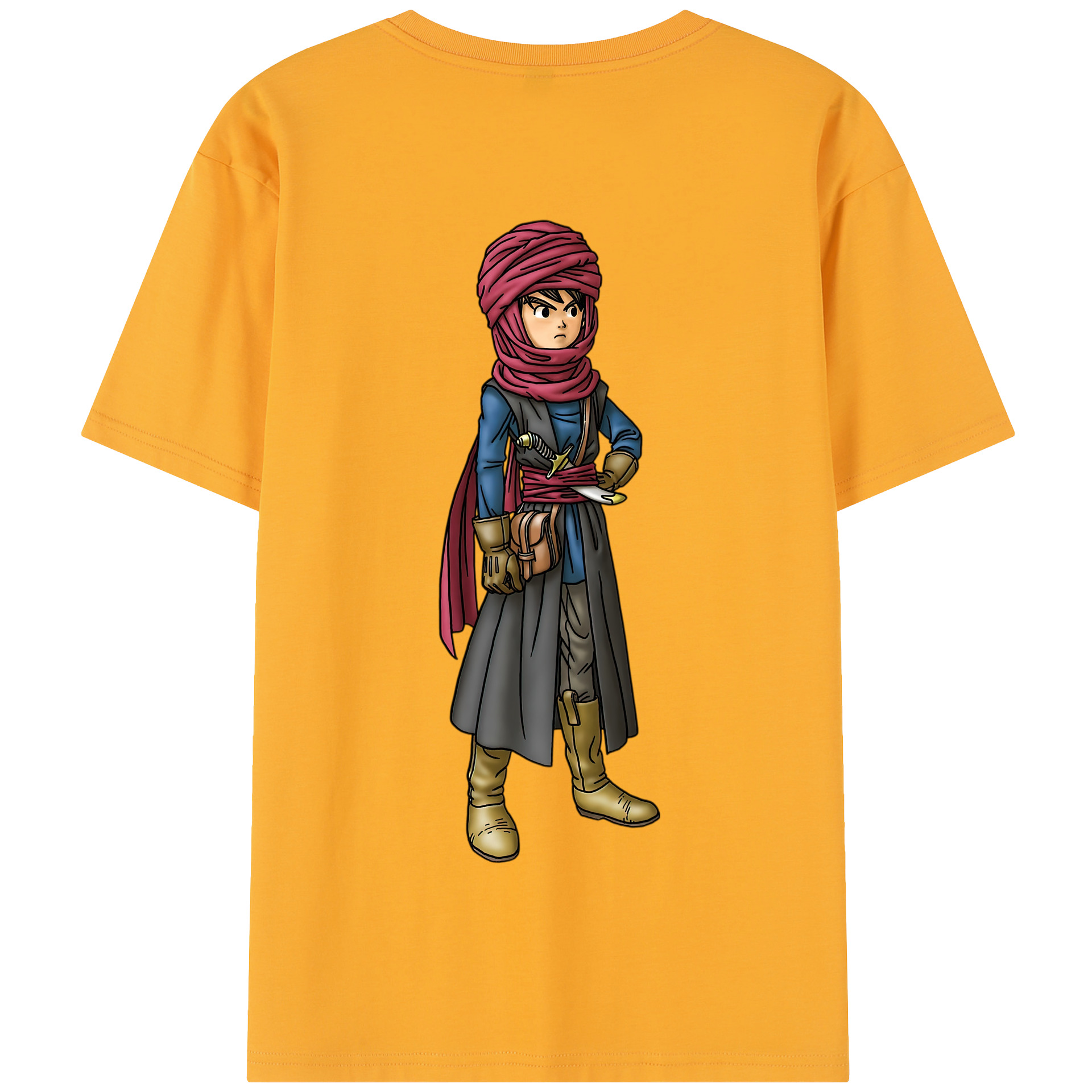 （画像用） ドラゴンクエスト Doragon Kuesuto Dragon Quest 綿100％半袖Tシャツ（背面プリント）