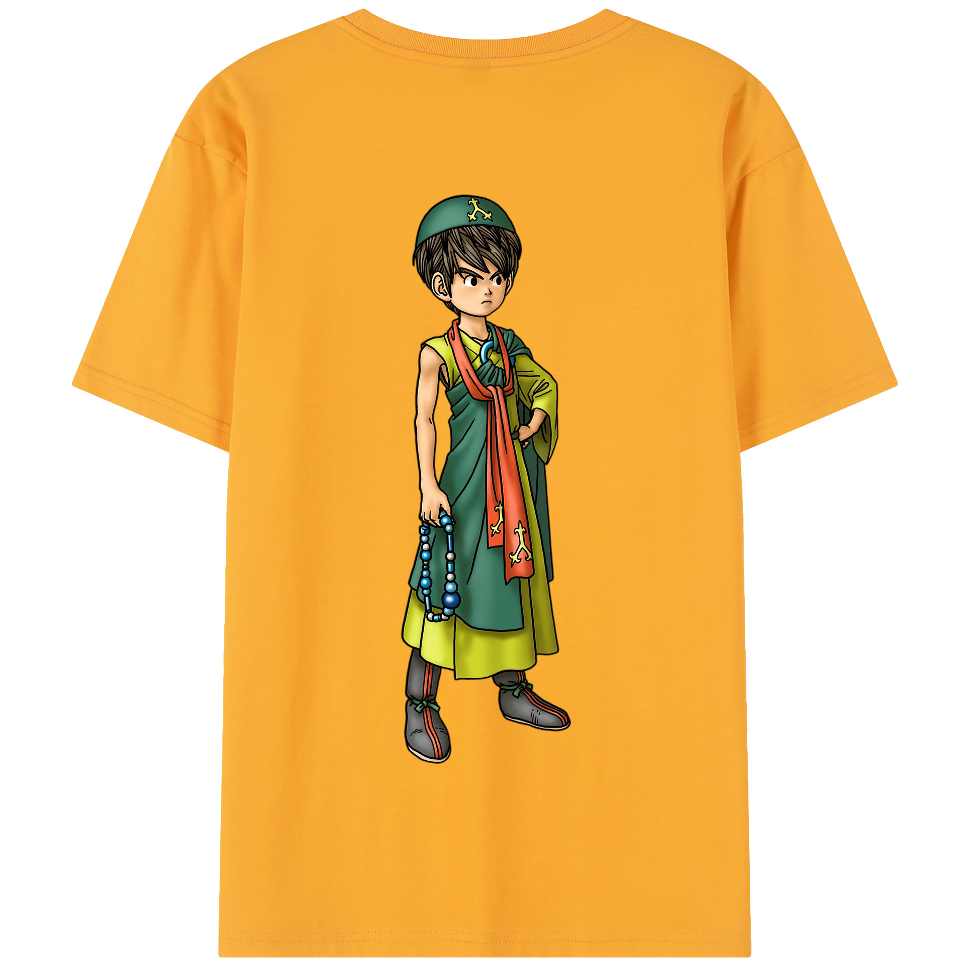 （画像用） ドラゴンクエスト Doragon Kuesuto Dragon Quest 綿100％半袖Tシャツ（背面プリント）