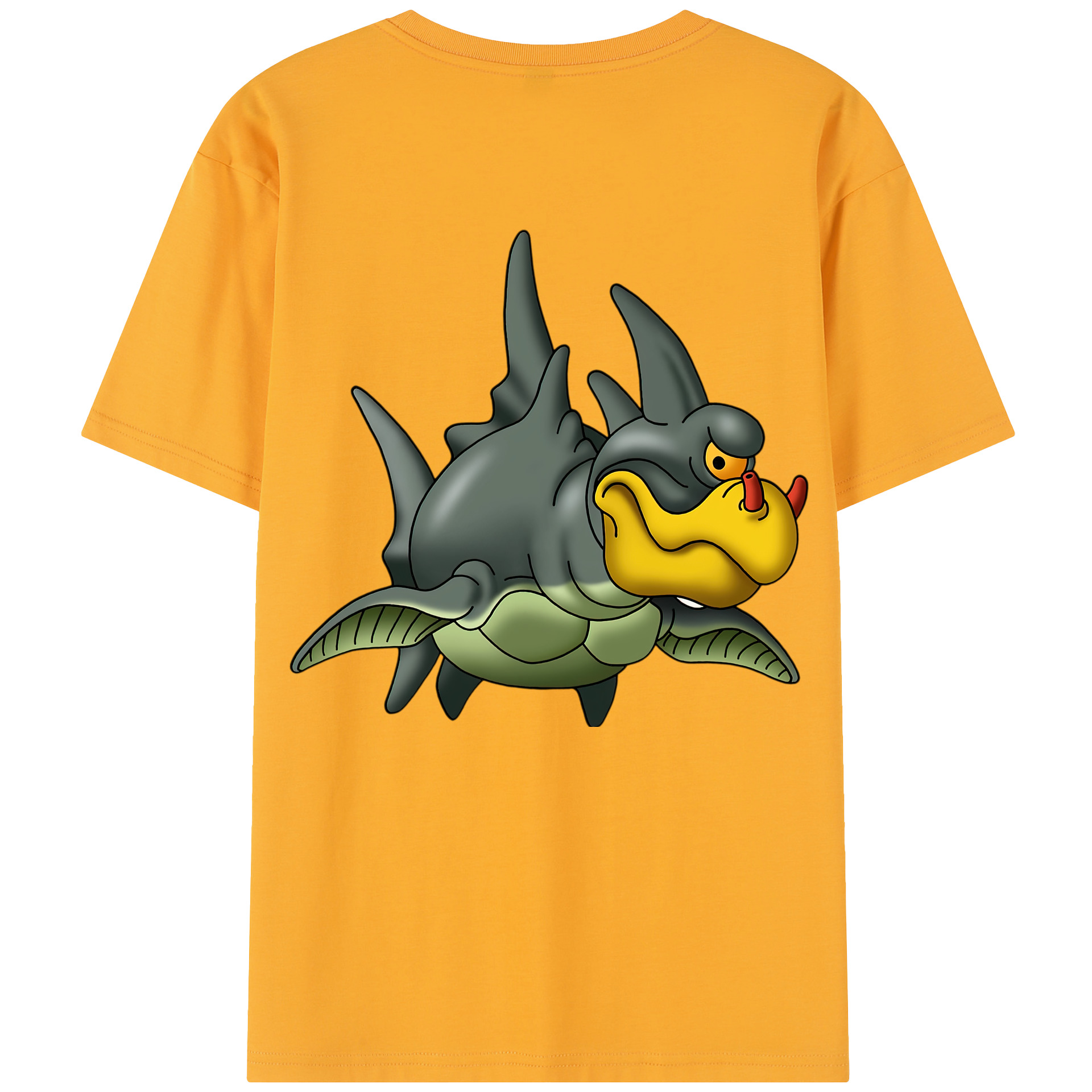 （画像用） ドラゴンクエスト Doragon Kuesuto Dragon Quest 綿100％半袖Tシャツ（背面プリント）