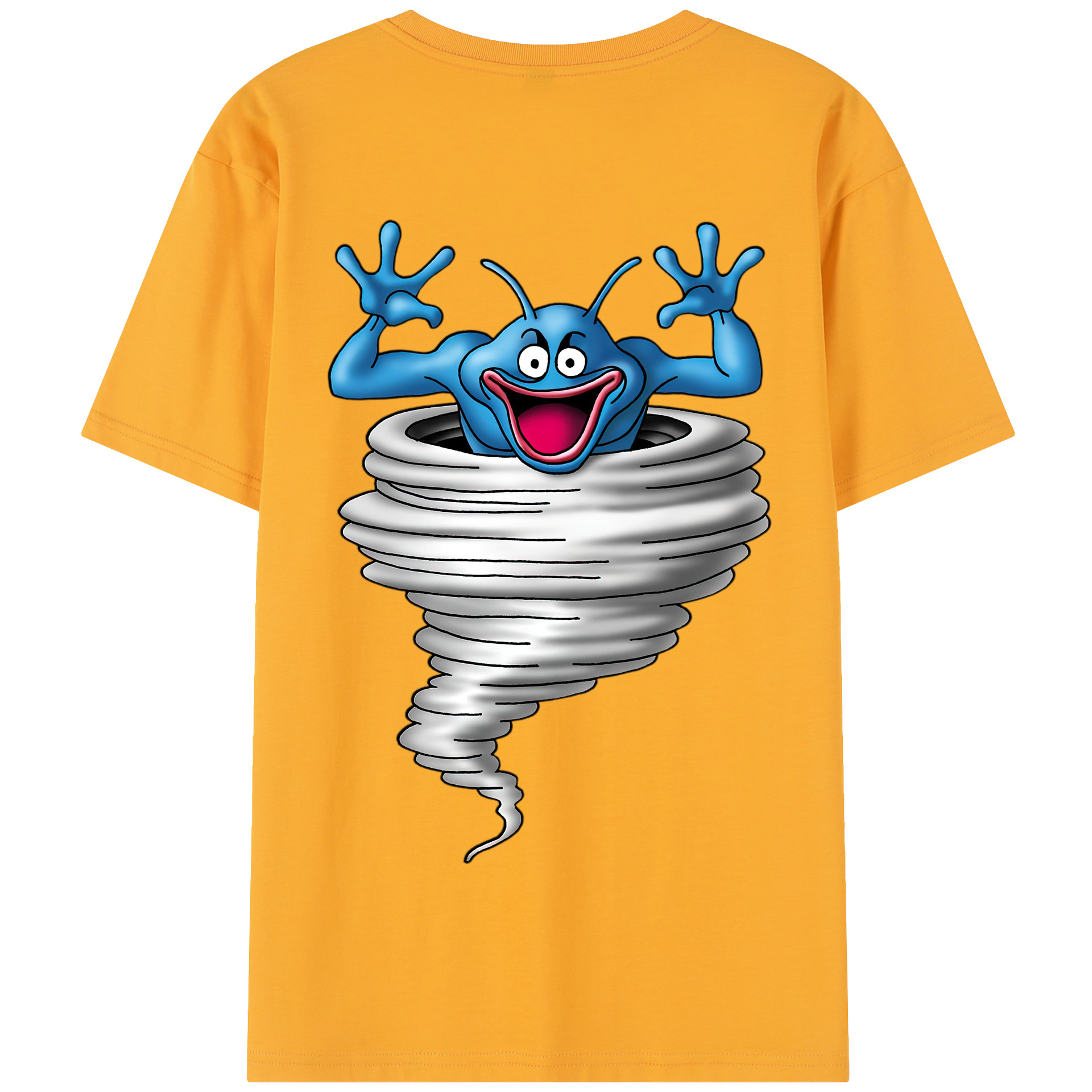 （画像用） ドラゴンクエスト Doragon Kuesuto Dragon Quest 綿100％半袖Tシャツ（背面プリント）
