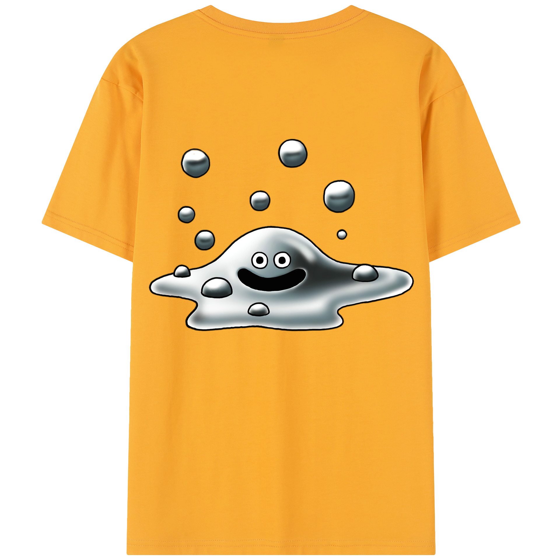 （画像用） ドラゴンクエスト Doragon Kuesuto Dragon Quest 綿100％半袖Tシャツ（背面プリント）