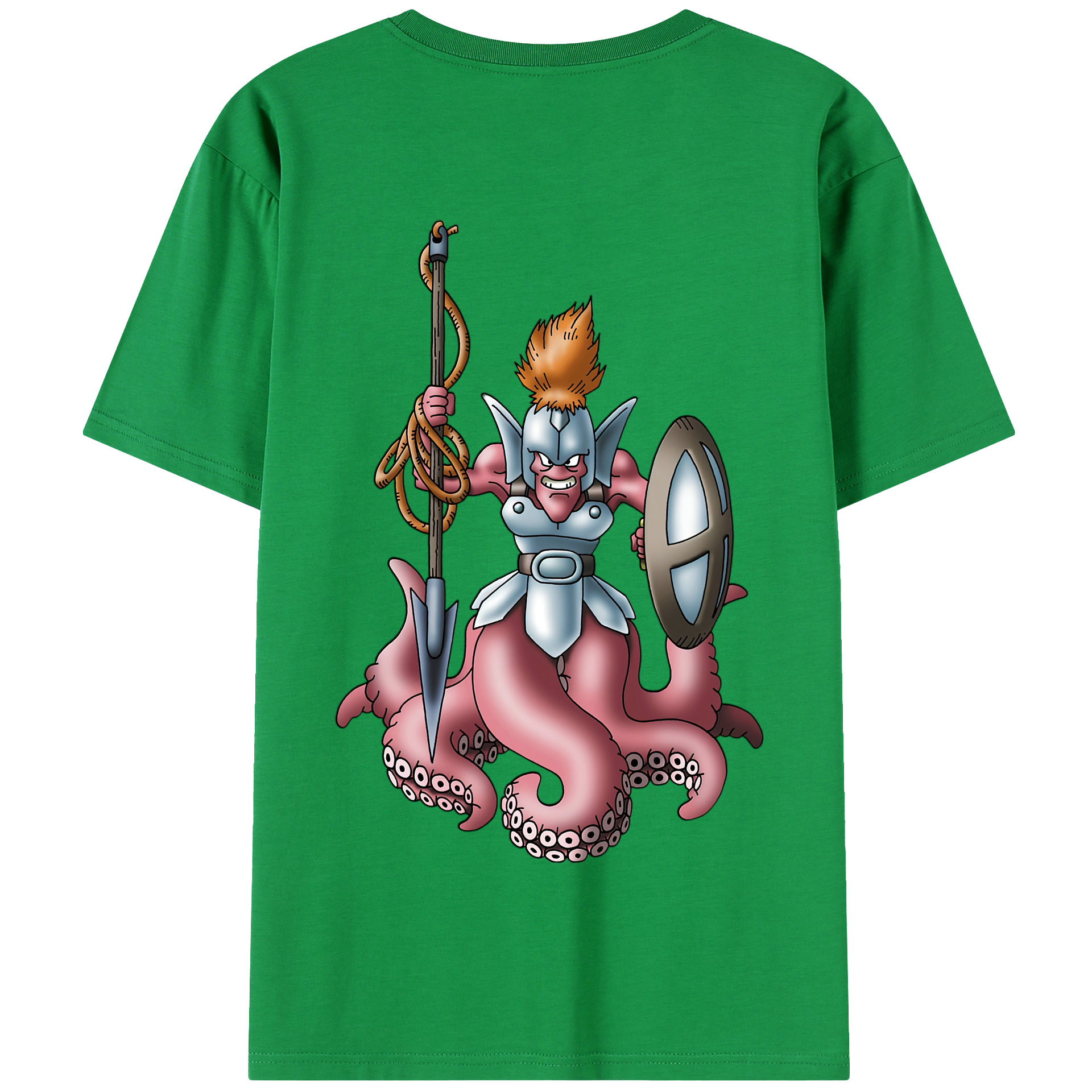 （画像用） ドラゴンクエスト Doragon Kuesuto Dragon Quest 綿100％半袖Tシャツ（背面プリント）