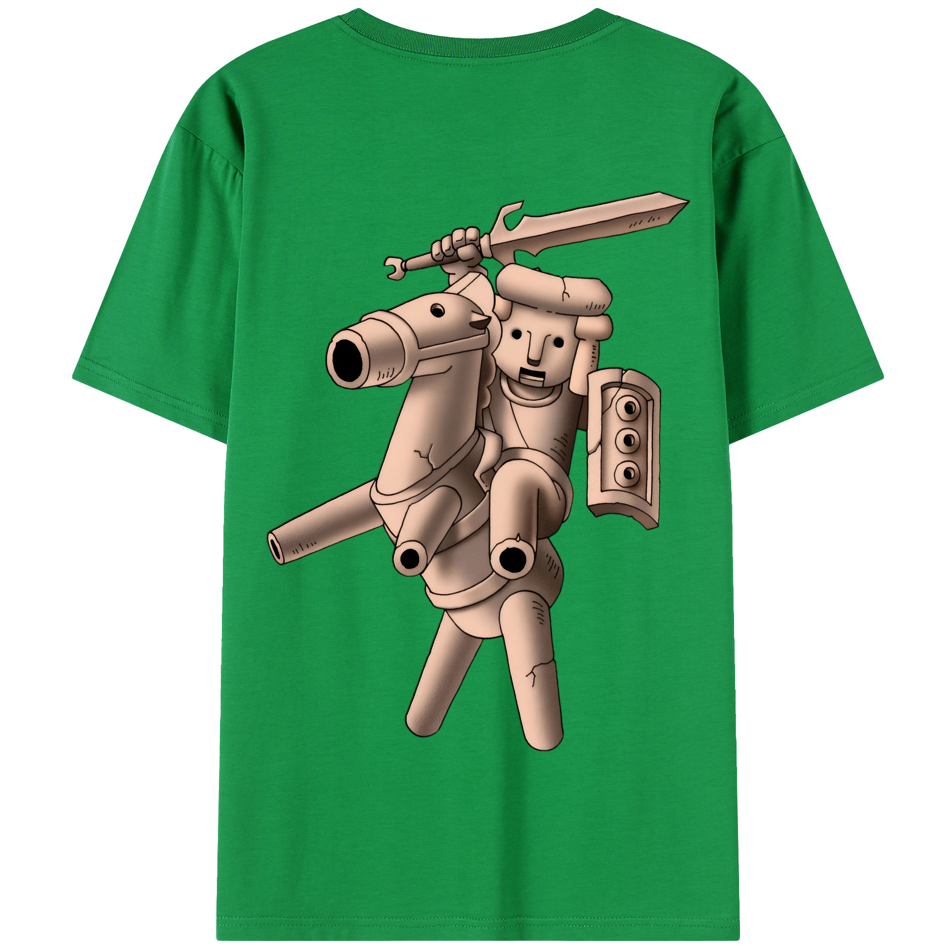 （画像用） ドラゴンクエスト Doragon Kuesuto Dragon Quest 綿100％半袖Tシャツ（背面プリント）