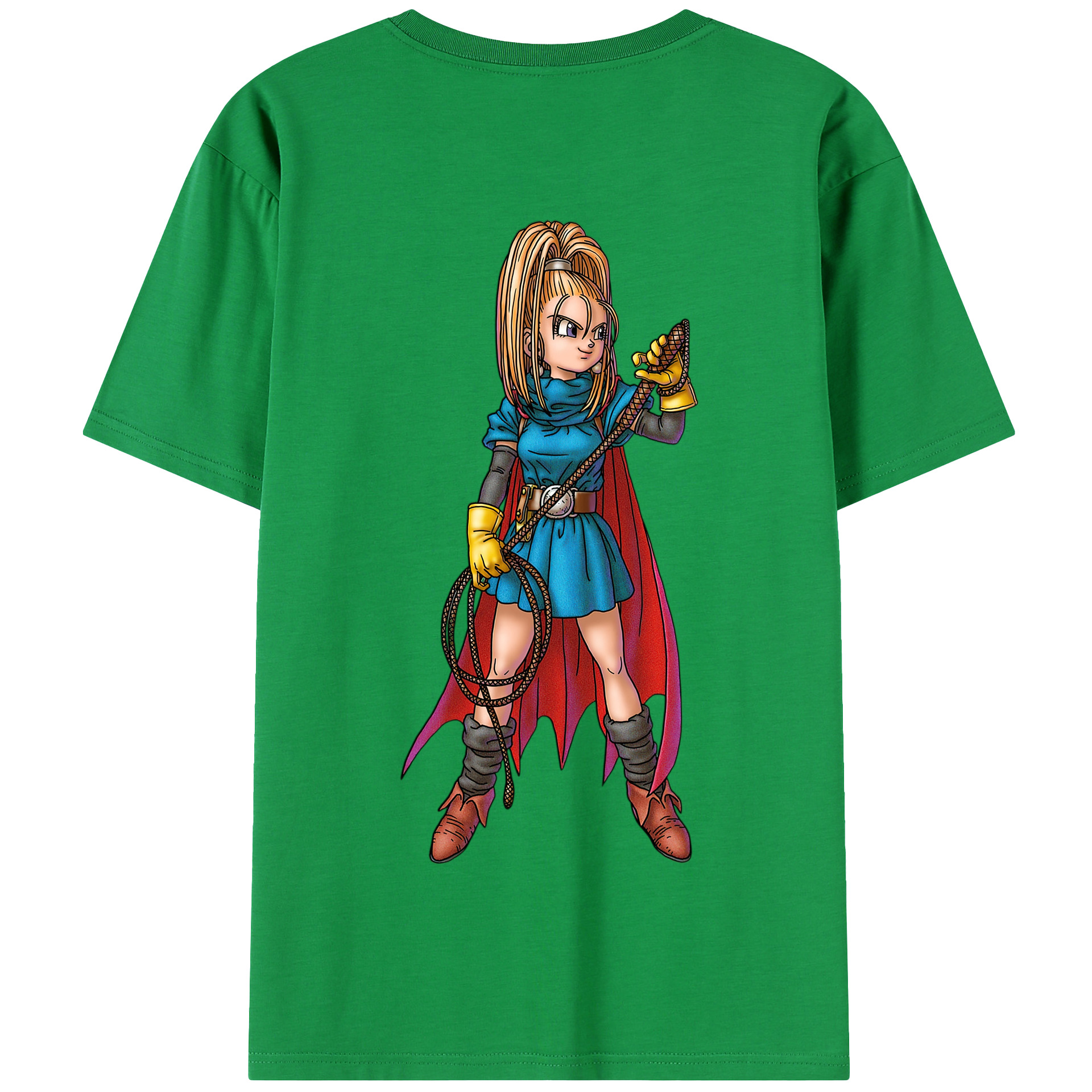 （画像用） ドラゴンクエスト Doragon Kuesuto Dragon Quest 綿100％半袖Tシャツ（背面プリント）