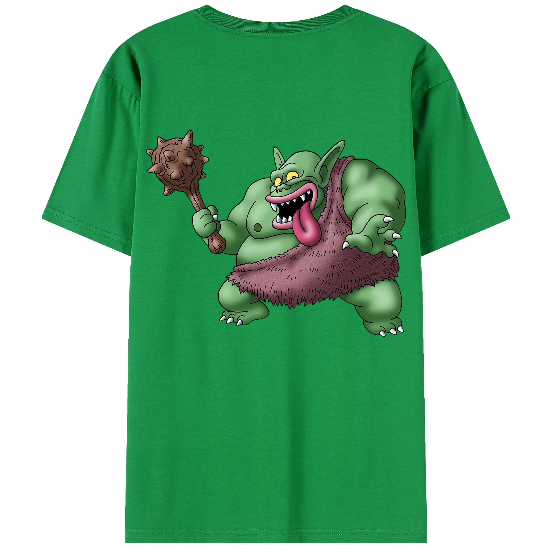 （画像用） ドラゴンクエスト Doragon Kuesuto Dragon Quest 綿100％半袖Tシャツ（背面プリント）