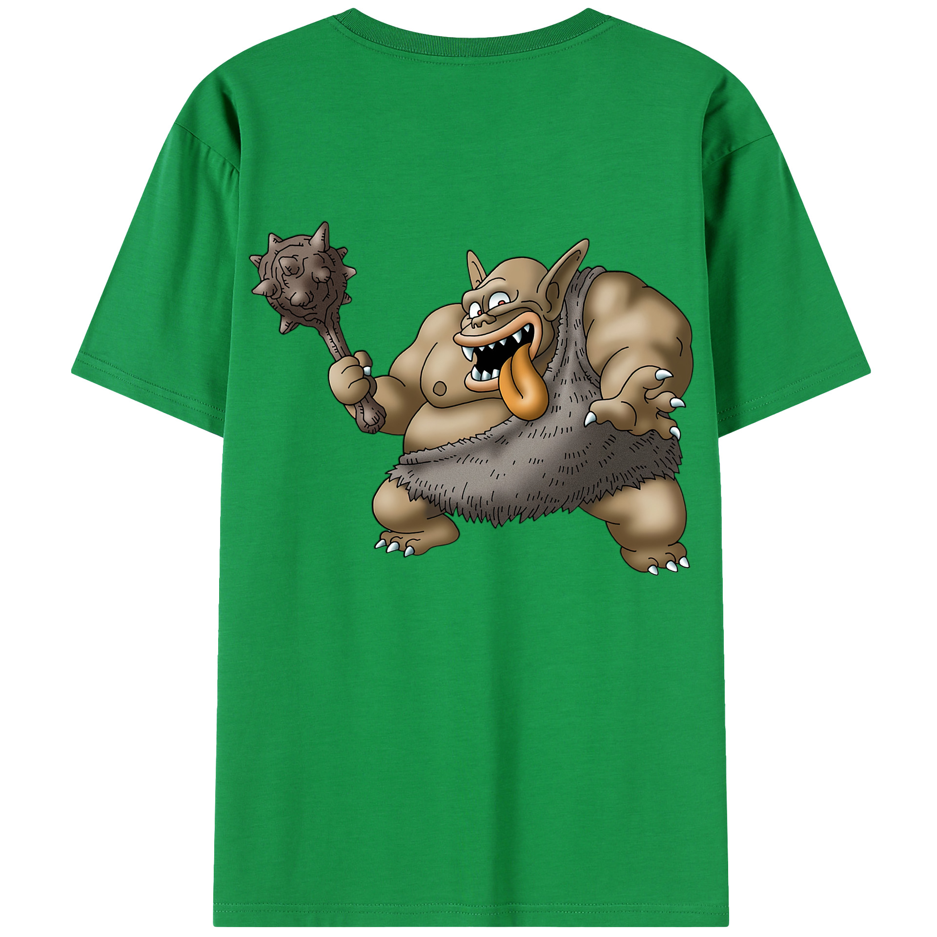 （画像用） ドラゴンクエスト Doragon Kuesuto Dragon Quest 綿100％半袖Tシャツ（背面プリント）