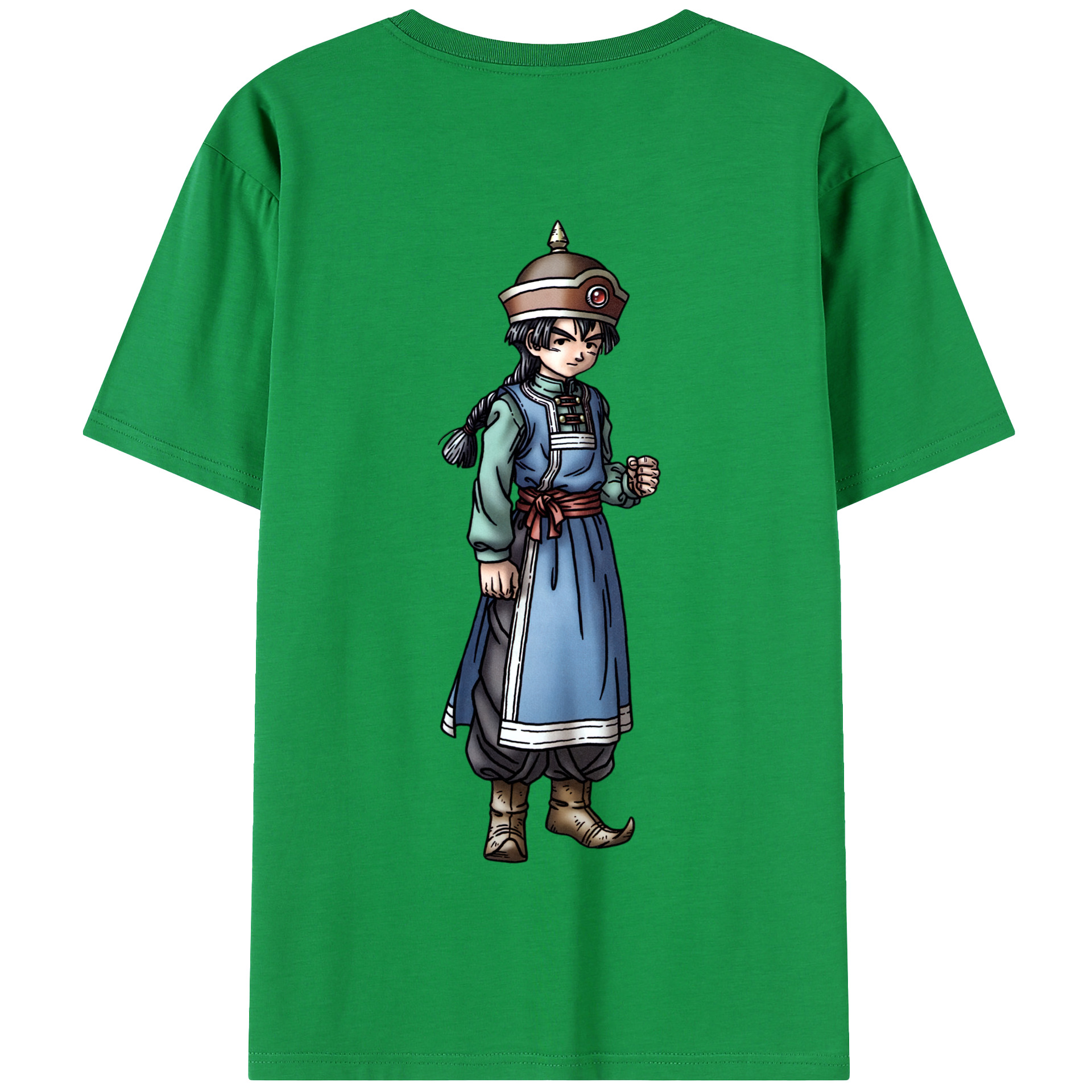 （画像用） ドラゴンクエスト Doragon Kuesuto Dragon Quest 綿100％半袖Tシャツ（背面プリント）