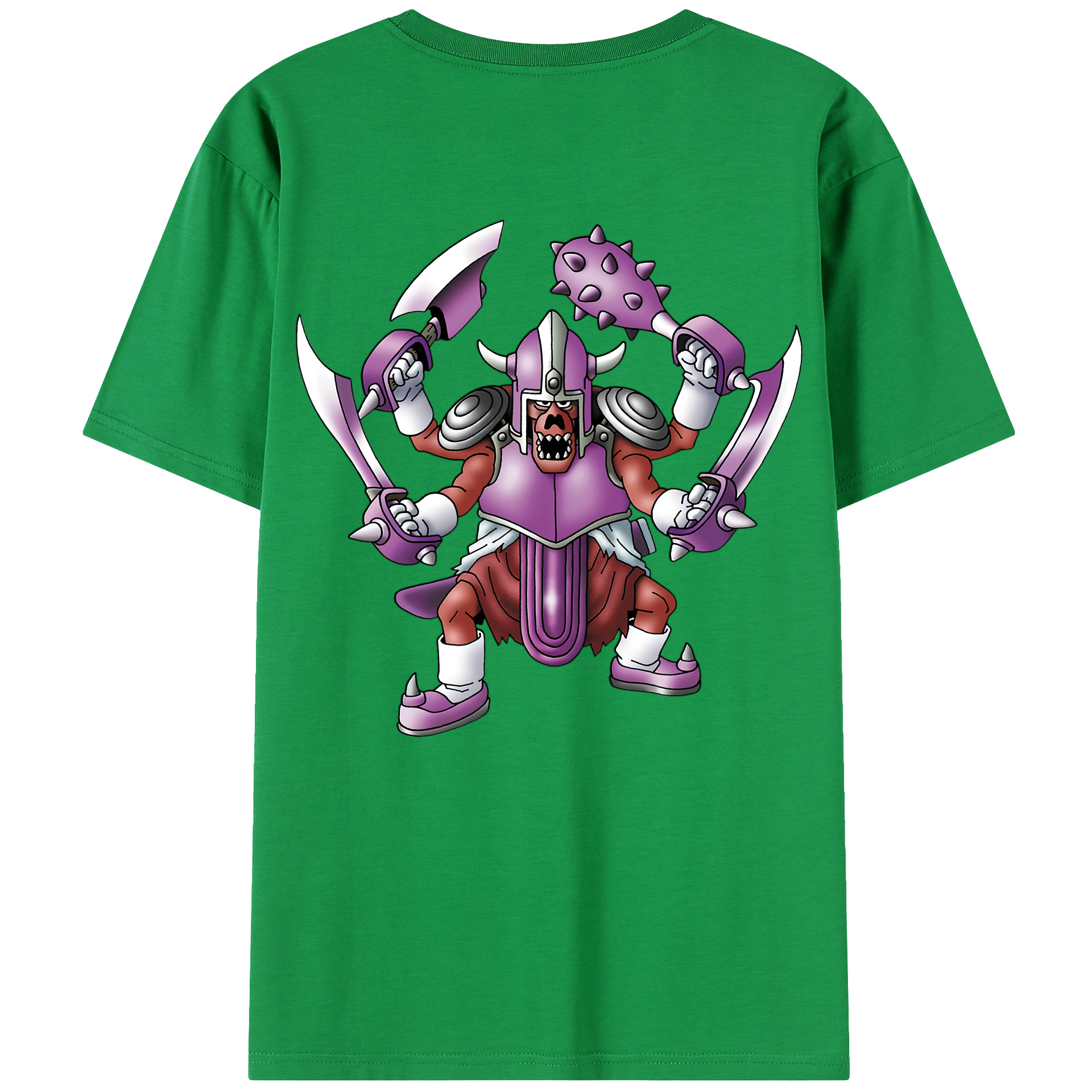 （画像用） ドラゴンクエスト Doragon Kuesuto Dragon Quest 綿100％半袖Tシャツ（背面プリント）
