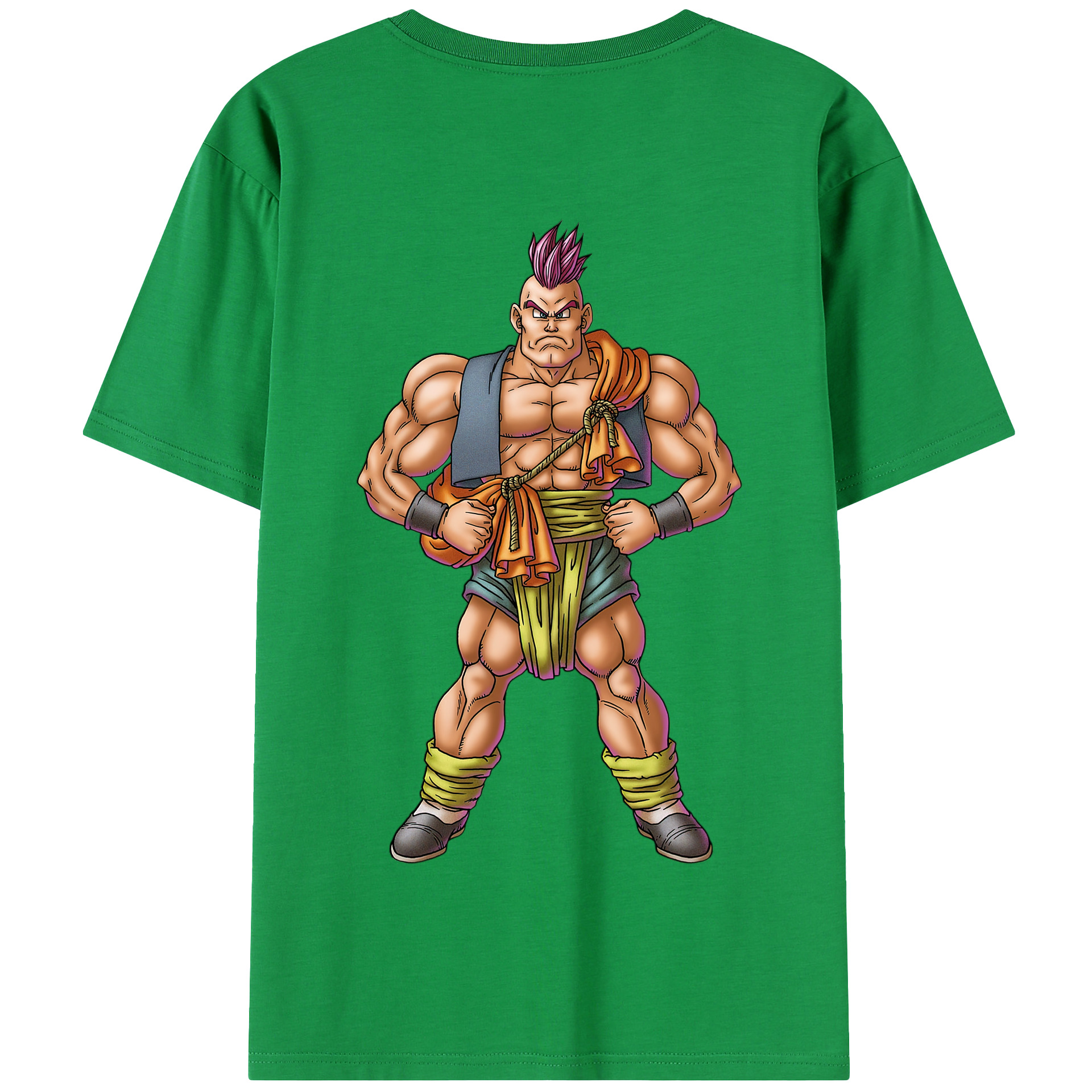 （画像用） ドラゴンクエスト Doragon Kuesuto Dragon Quest 綿100％半袖Tシャツ（背面プリント）