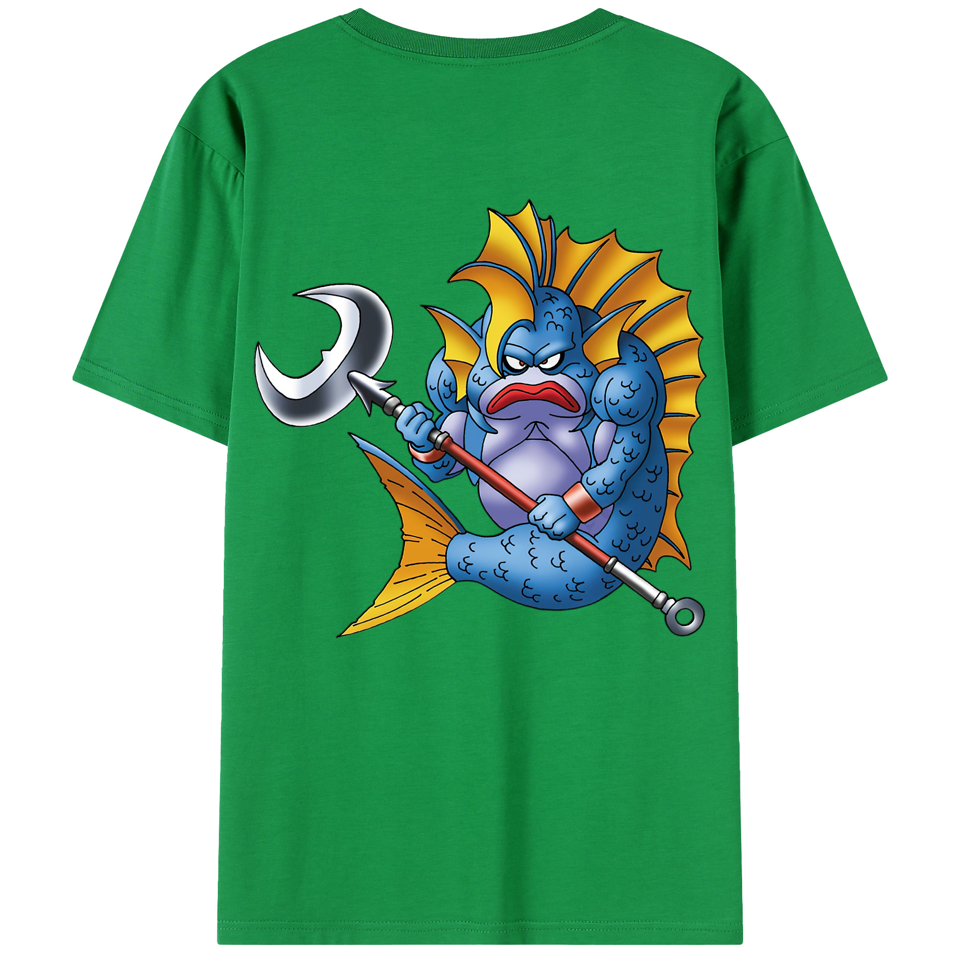 （画像用） ドラゴンクエスト Doragon Kuesuto Dragon Quest 綿100％半袖Tシャツ（背面プリント）