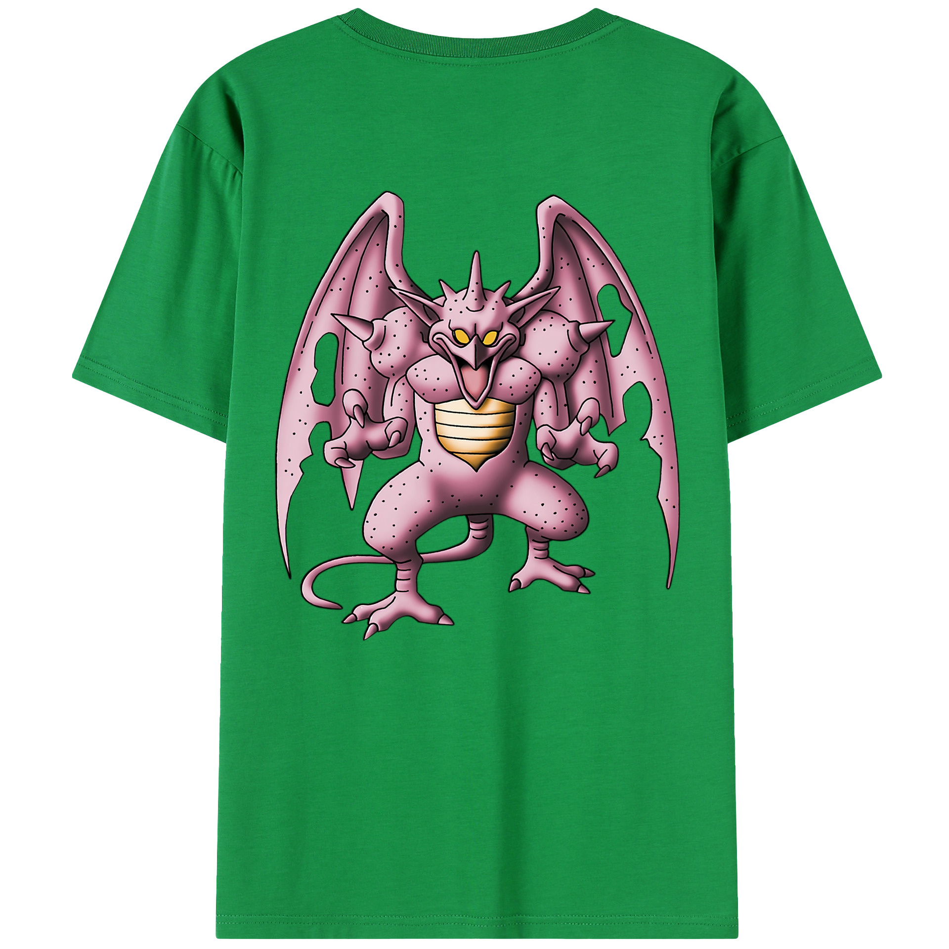 （画像用） ドラゴンクエスト Doragon Kuesuto Dragon Quest 綿100％半袖Tシャツ（背面プリント）