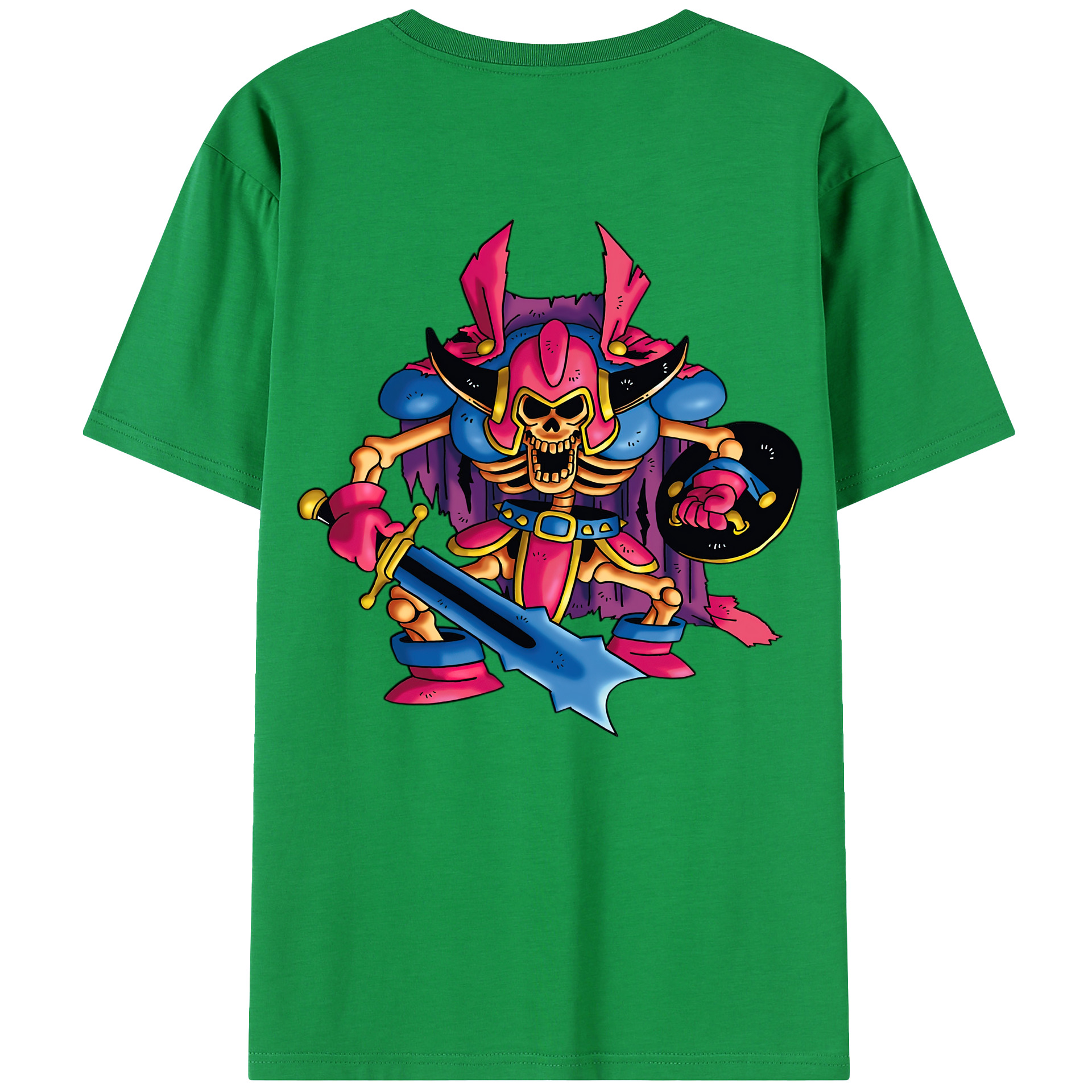 （画像用） ドラゴンクエスト Doragon Kuesuto Dragon Quest 綿100％半袖Tシャツ（背面プリント）
