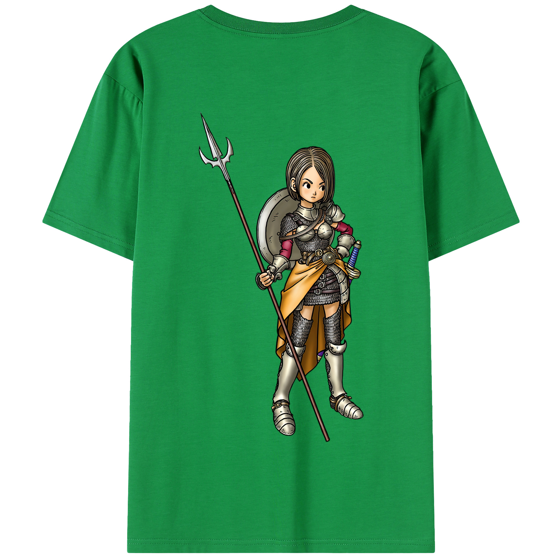 （画像用） ドラゴンクエスト Doragon Kuesuto Dragon Quest 綿100％半袖Tシャツ（背面プリント）