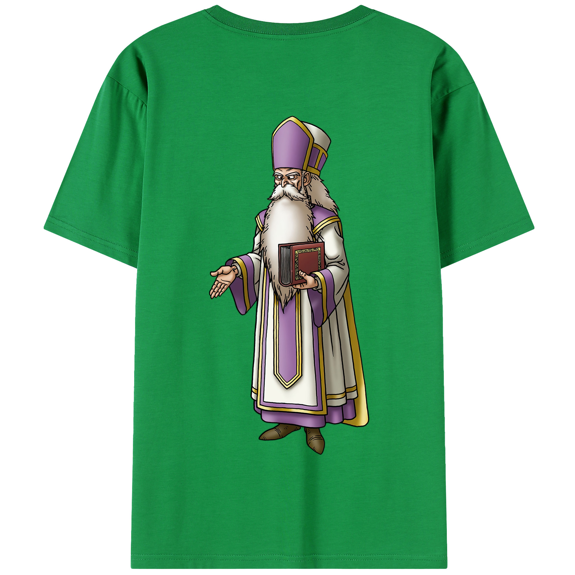 （画像用） ドラゴンクエスト Doragon Kuesuto Dragon Quest 綿100％半袖Tシャツ（背面プリント）