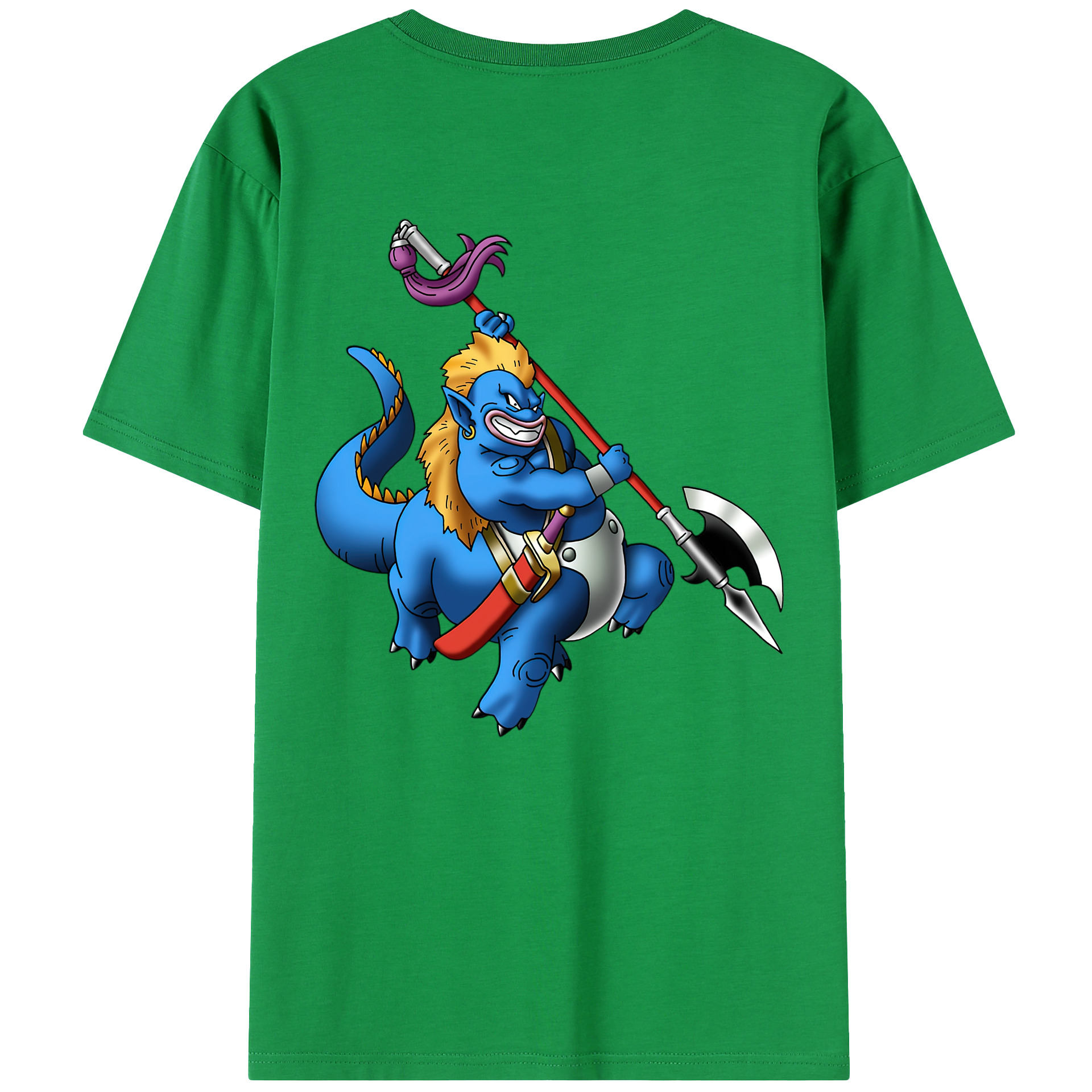 （画像用） ドラゴンクエスト Doragon Kuesuto Dragon Quest 綿100％半袖Tシャツ（背面プリント）