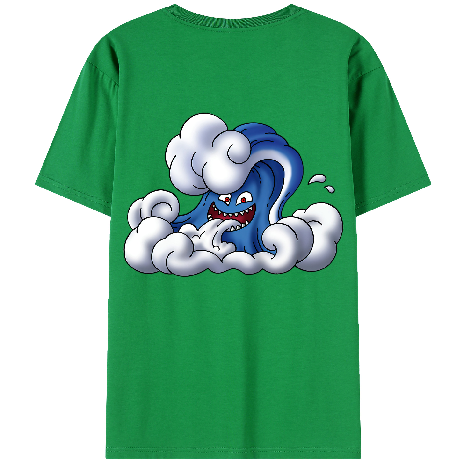 （画像用） ドラゴンクエスト Doragon Kuesuto Dragon Quest 綿100％半袖Tシャツ（背面プリント）