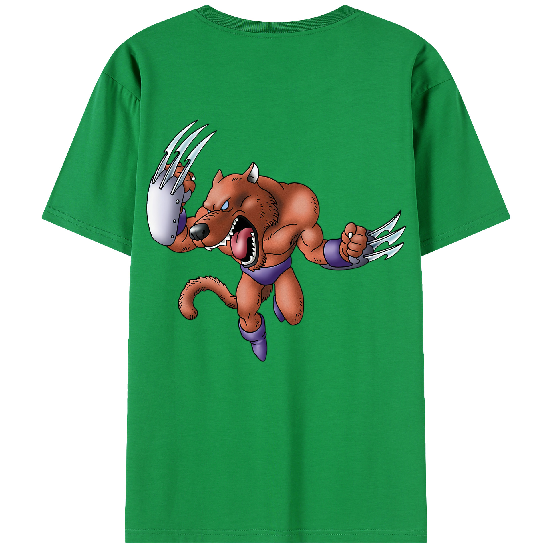 （画像用） ドラゴンクエスト Doragon Kuesuto Dragon Quest 綿100％半袖Tシャツ（背面プリント）