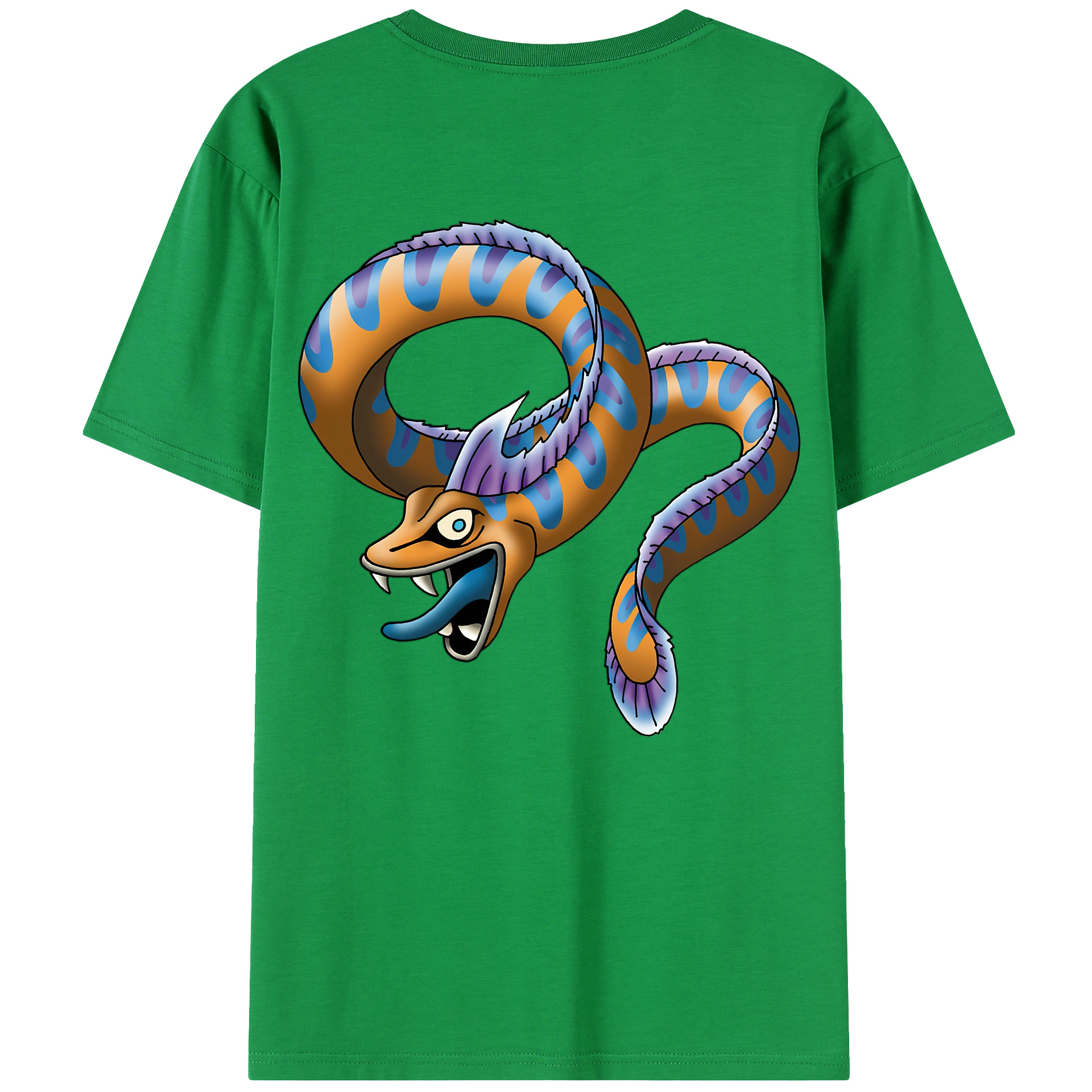 （画像用） ドラゴンクエスト Doragon Kuesuto Dragon Quest 綿100％半袖Tシャツ（背面プリント）