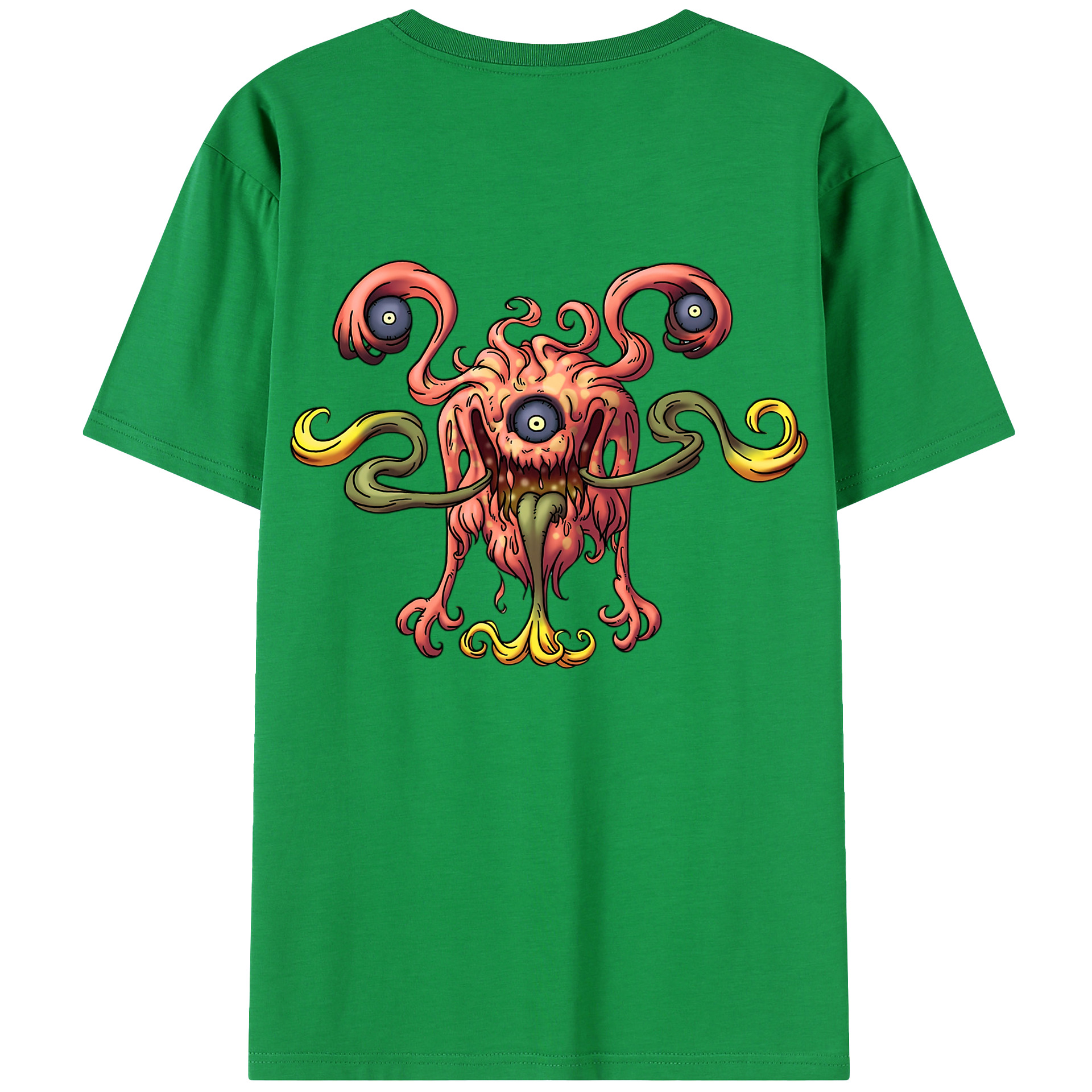 （画像用） ドラゴンクエスト Doragon Kuesuto Dragon Quest 綿100％半袖Tシャツ（背面プリント）