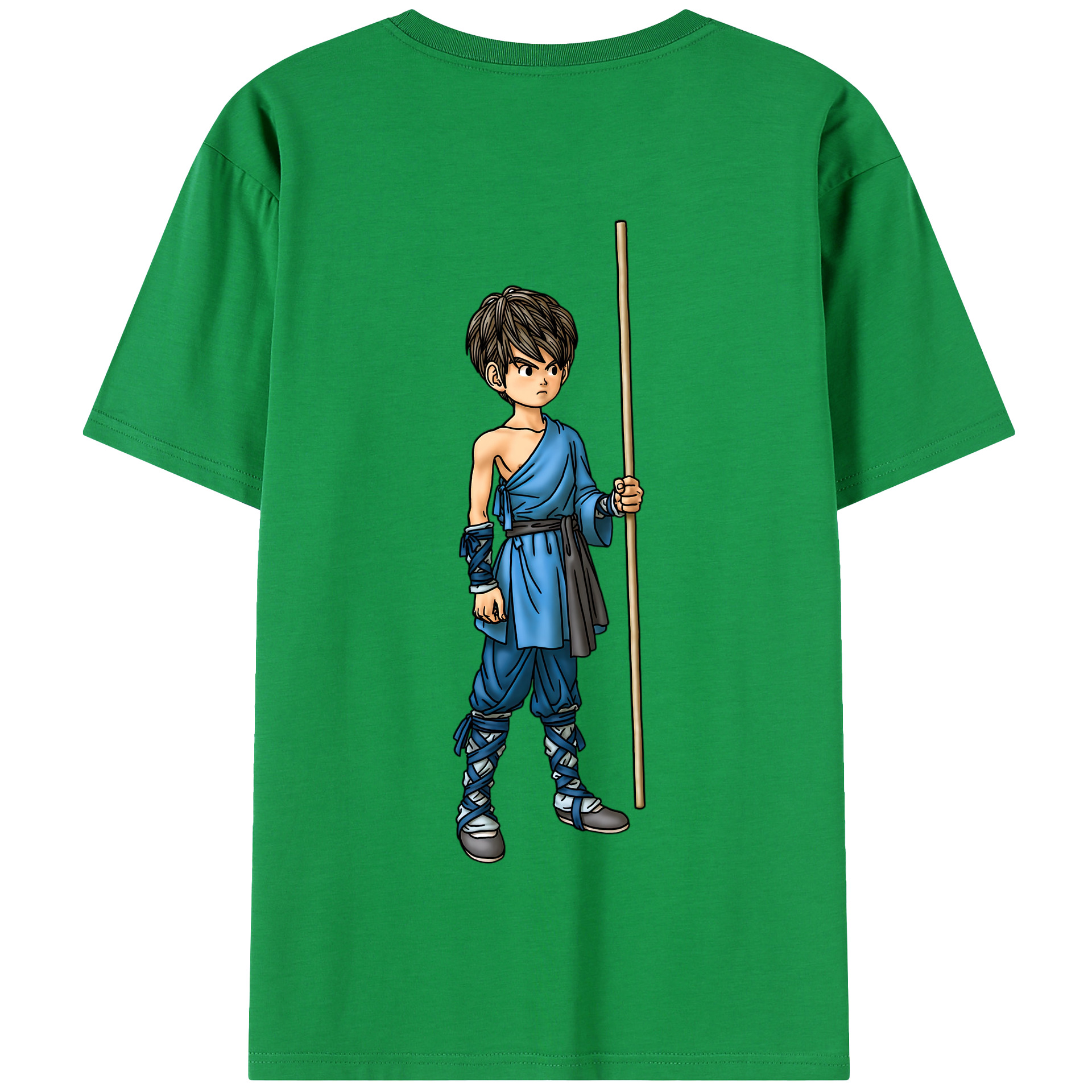 （画像用） ドラゴンクエスト Doragon Kuesuto Dragon Quest 綿100％半袖Tシャツ（背面プリント）