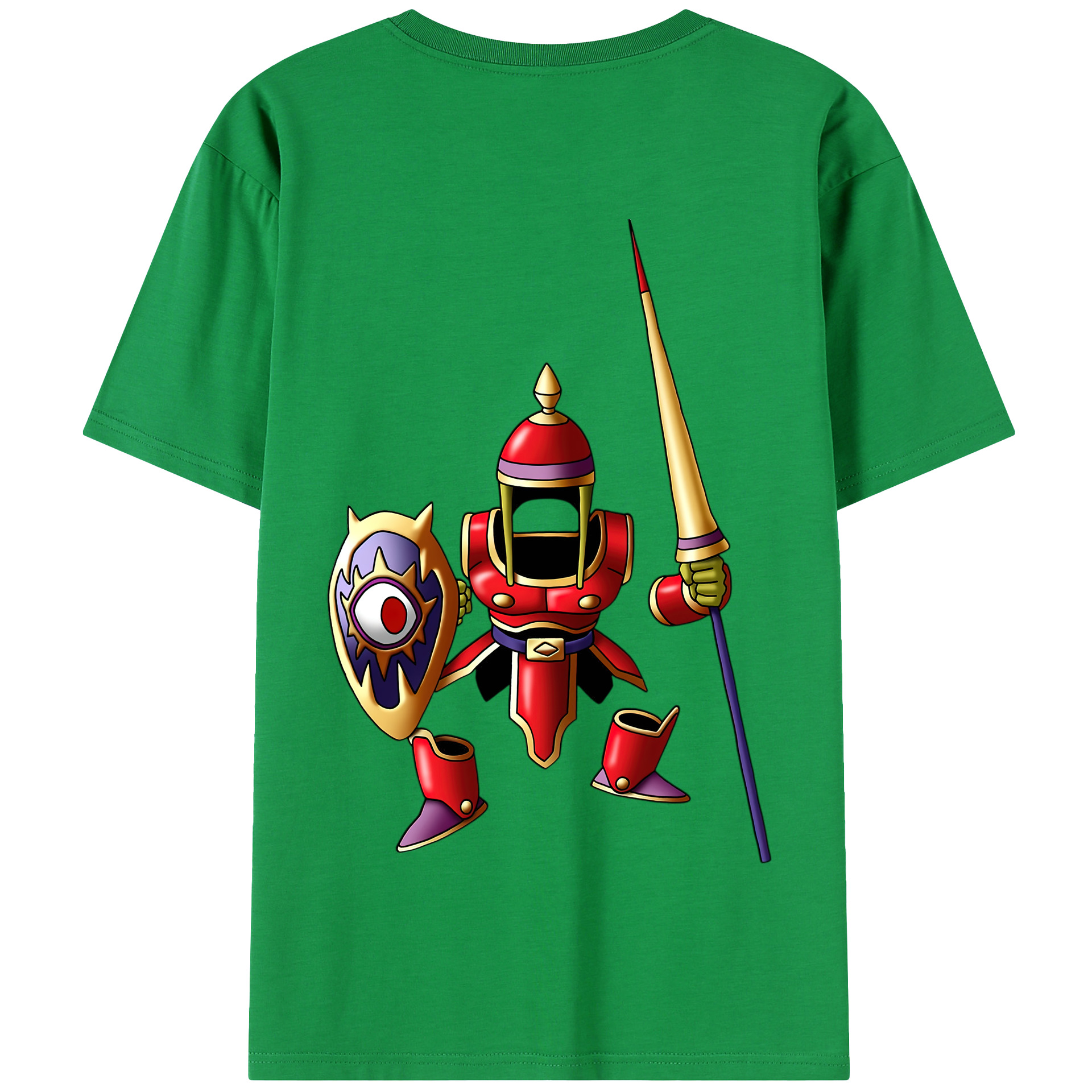 （画像用） ドラゴンクエスト Doragon Kuesuto Dragon Quest 綿100％半袖Tシャツ（背面プリント）
