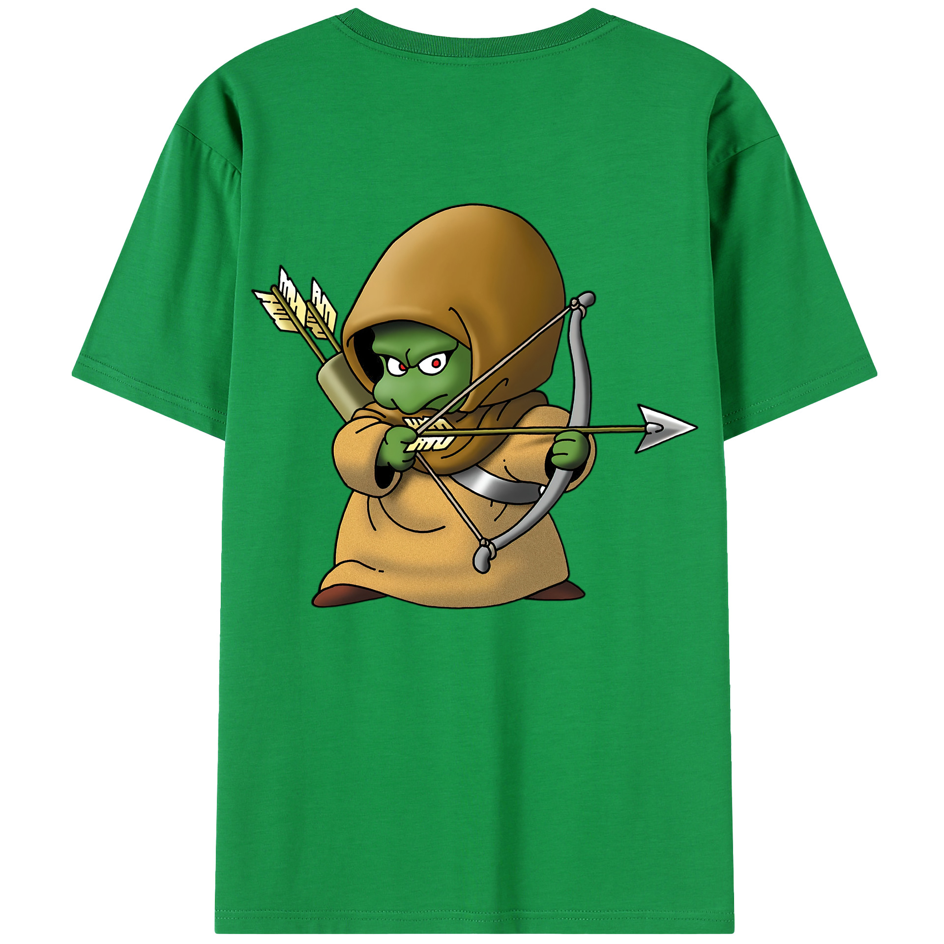 （画像用） ドラゴンクエスト Doragon Kuesuto Dragon Quest 綿100％半袖Tシャツ（背面プリント）