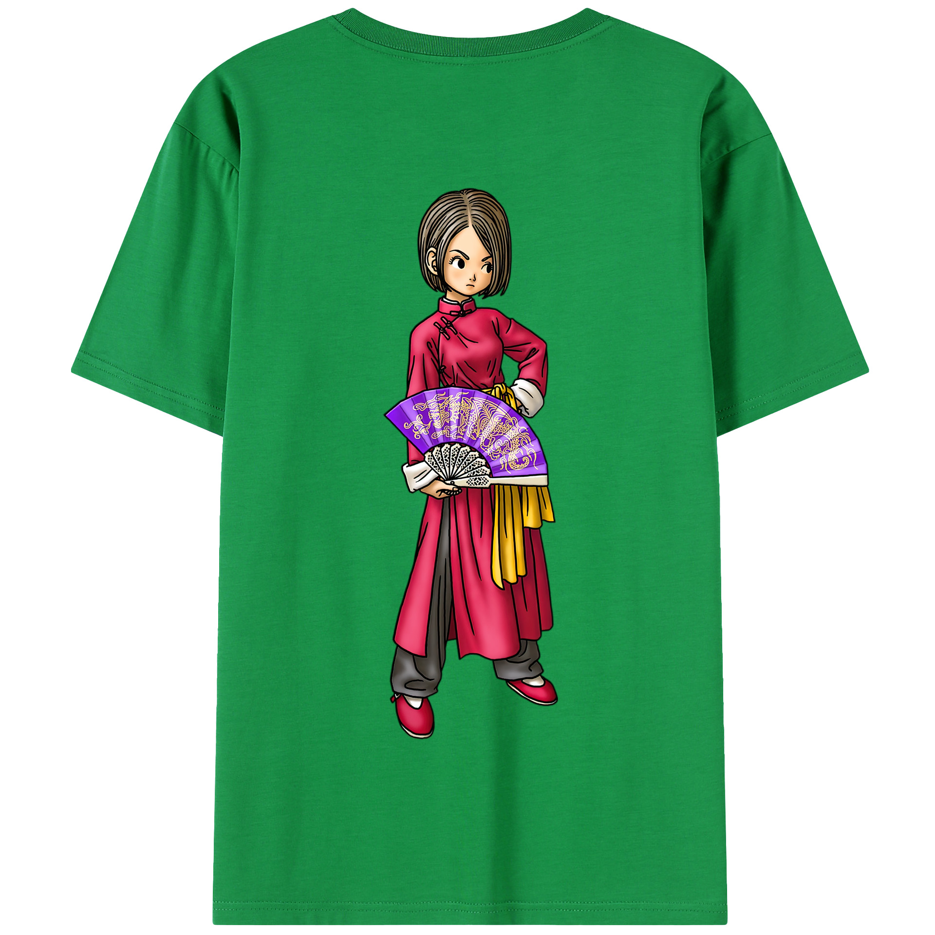 （画像用） ドラゴンクエスト Doragon Kuesuto Dragon Quest 綿100％半袖Tシャツ（背面プリント）