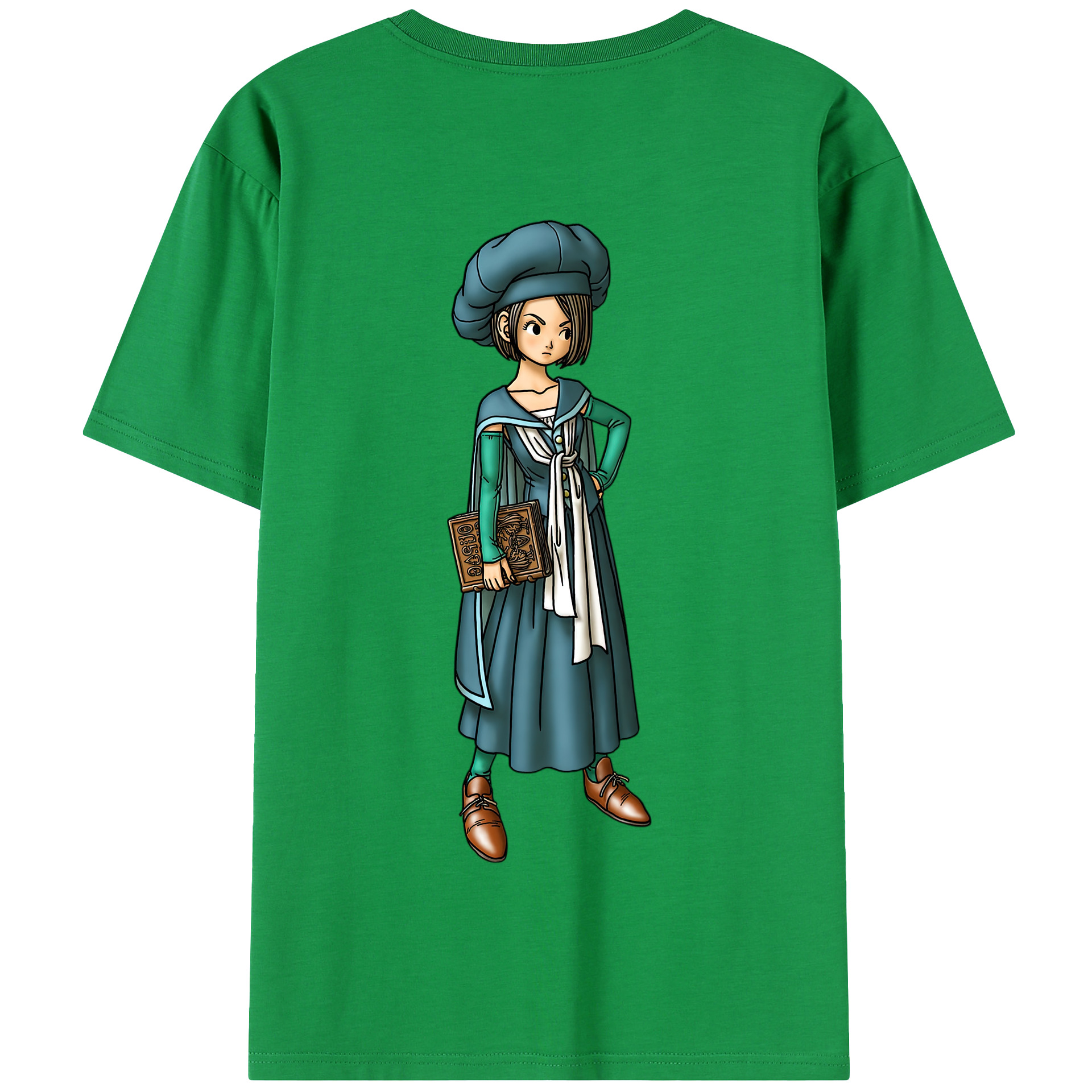 （画像用） ドラゴンクエスト Doragon Kuesuto Dragon Quest 綿100％半袖Tシャツ（背面プリント）