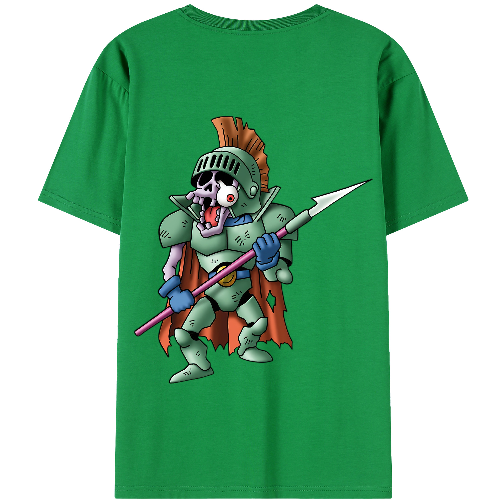 （画像用） ドラゴンクエスト Doragon Kuesuto Dragon Quest 綿100％半袖Tシャツ（背面プリント）