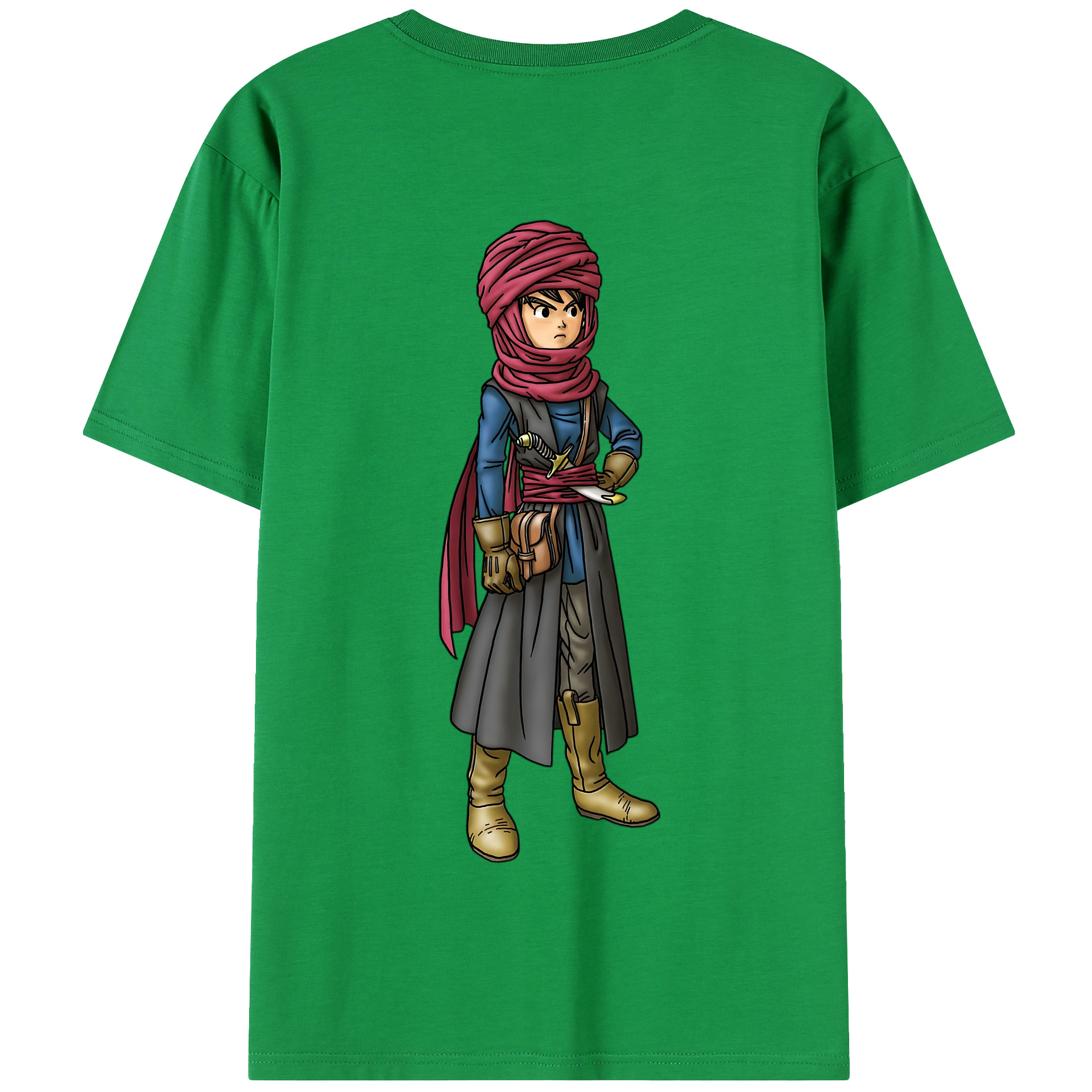 （画像用） ドラゴンクエスト Doragon Kuesuto Dragon Quest 綿100％半袖Tシャツ（背面プリント）