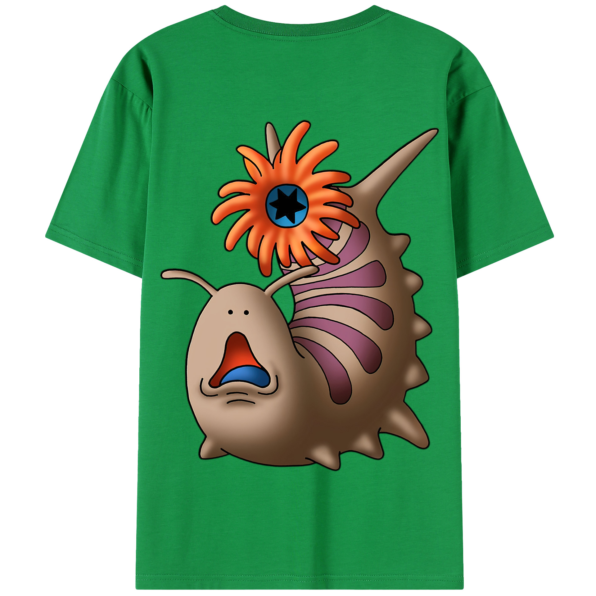 （画像用） ドラゴンクエスト Doragon Kuesuto Dragon Quest 綿100％半袖Tシャツ（背面プリント）
