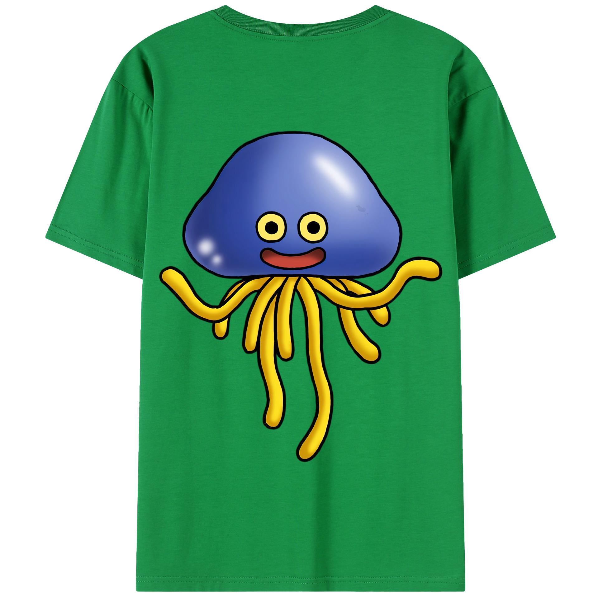 （画像用） ドラゴンクエスト Doragon Kuesuto Dragon Quest 綿100％半袖Tシャツ（背面プリント）