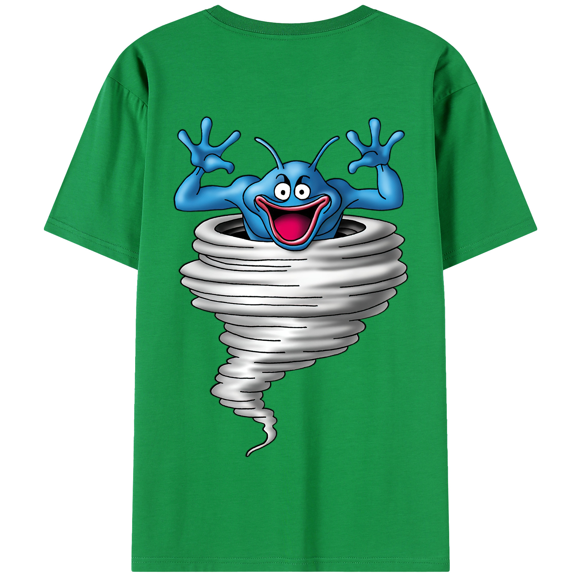 （画像用） ドラゴンクエスト Doragon Kuesuto Dragon Quest 綿100％半袖Tシャツ（背面プリント）