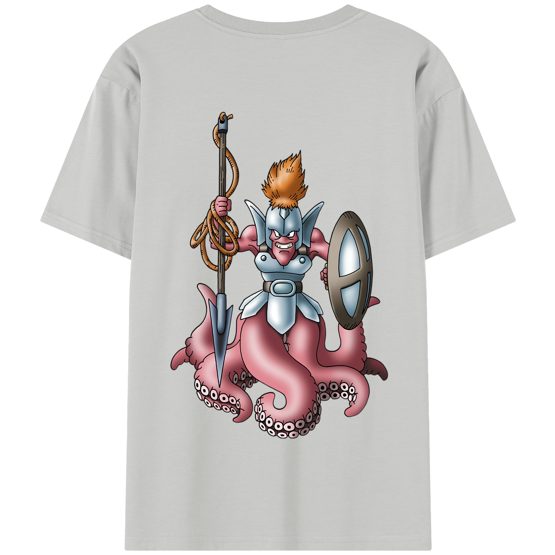 （画像用） ドラゴンクエスト Doragon Kuesuto Dragon Quest 綿100％半袖Tシャツ（背面プリント）