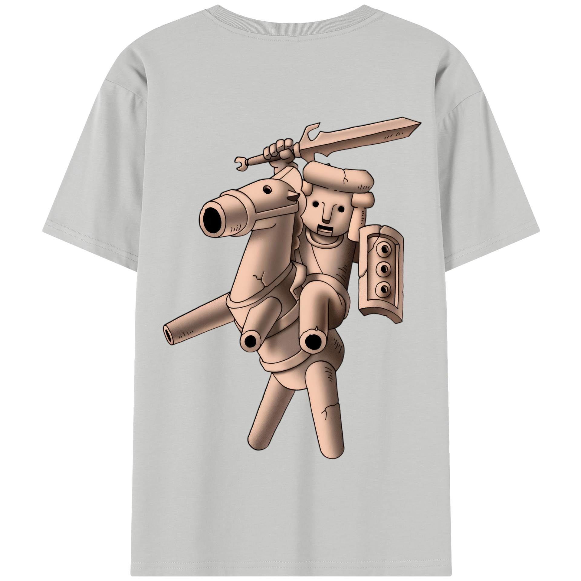 （画像用） ドラゴンクエスト Doragon Kuesuto Dragon Quest 綿100％半袖Tシャツ（背面プリント）