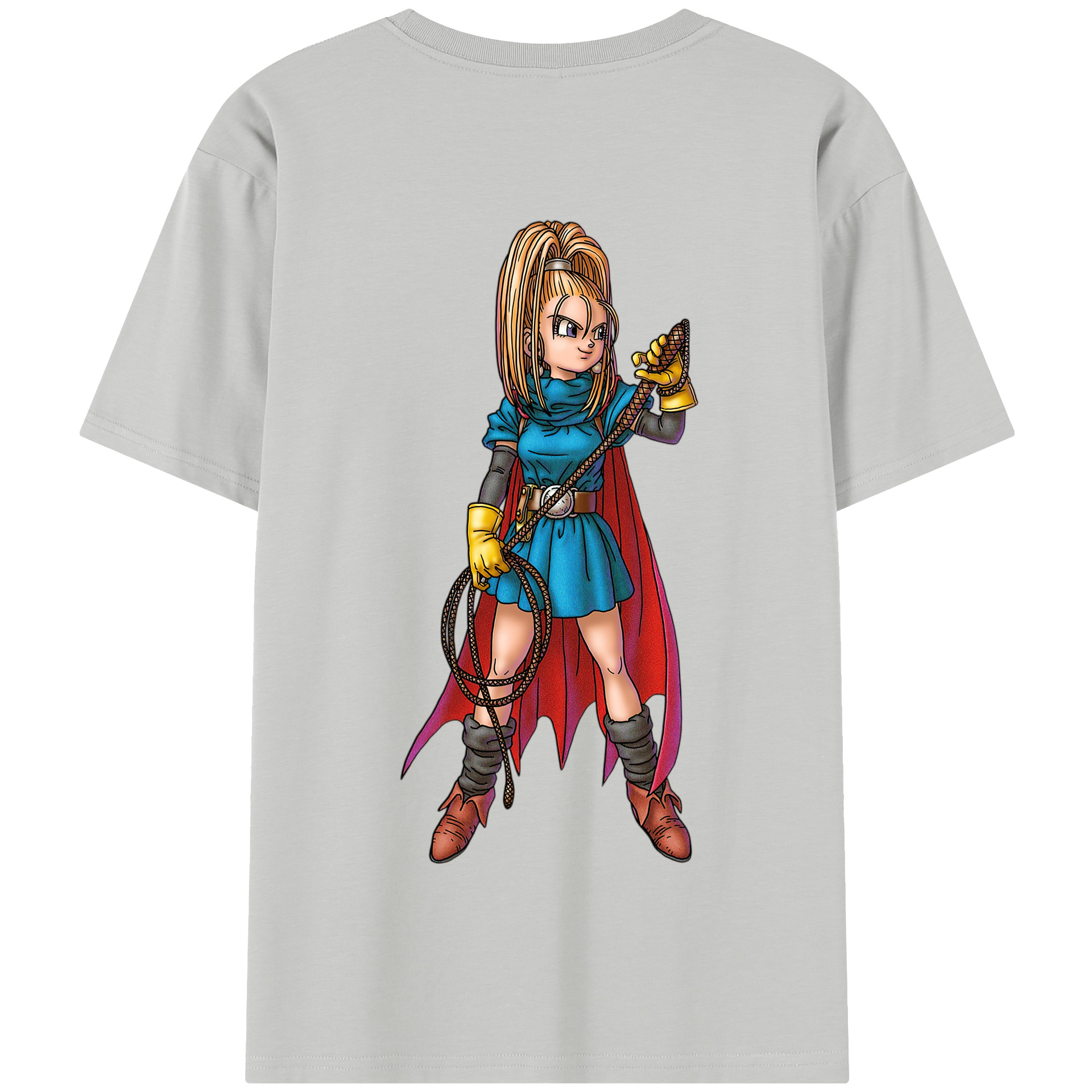 （画像用） ドラゴンクエスト Doragon Kuesuto Dragon Quest 綿100％半袖Tシャツ（背面プリント）