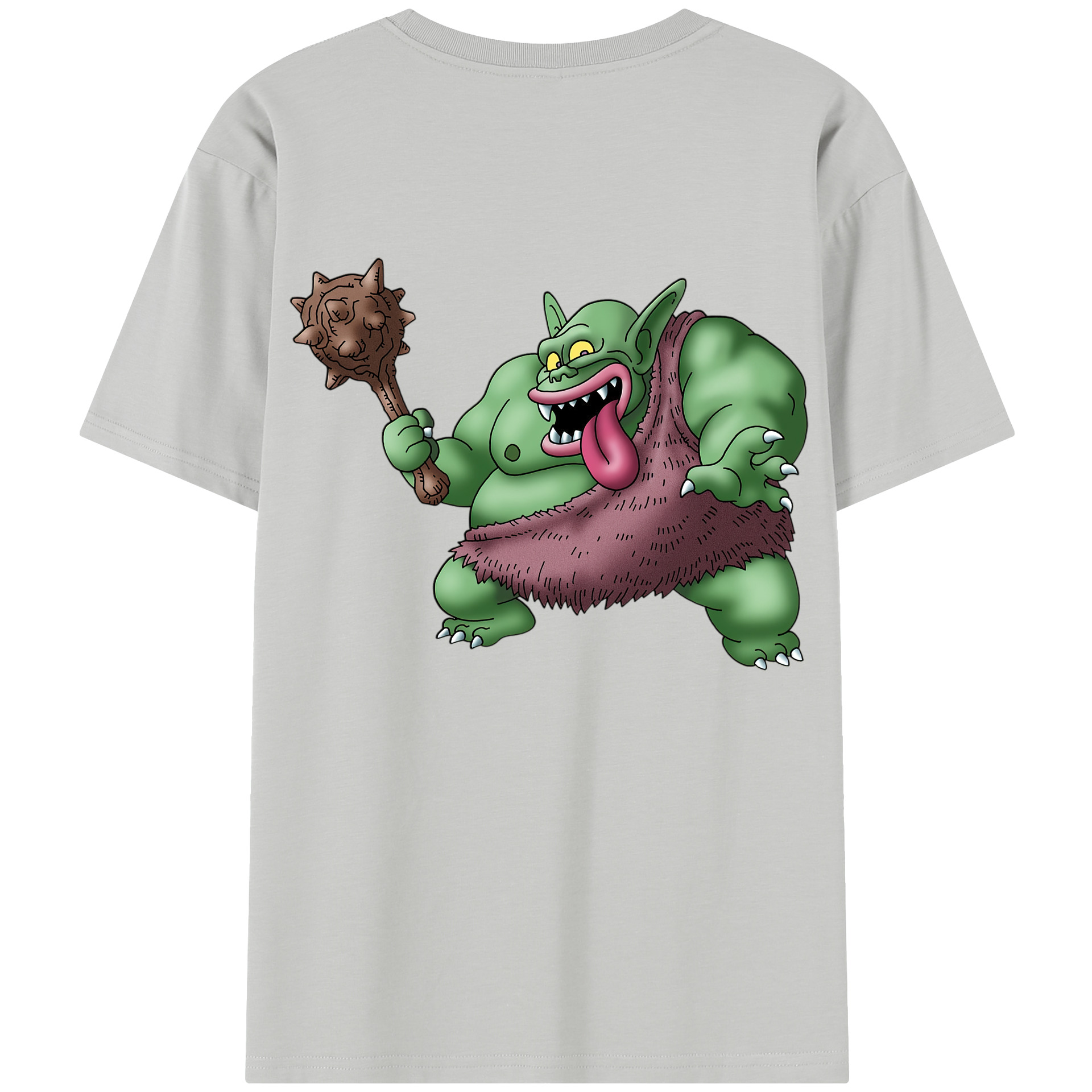 （画像用） ドラゴンクエスト Doragon Kuesuto Dragon Quest 綿100％半袖Tシャツ（背面プリント）