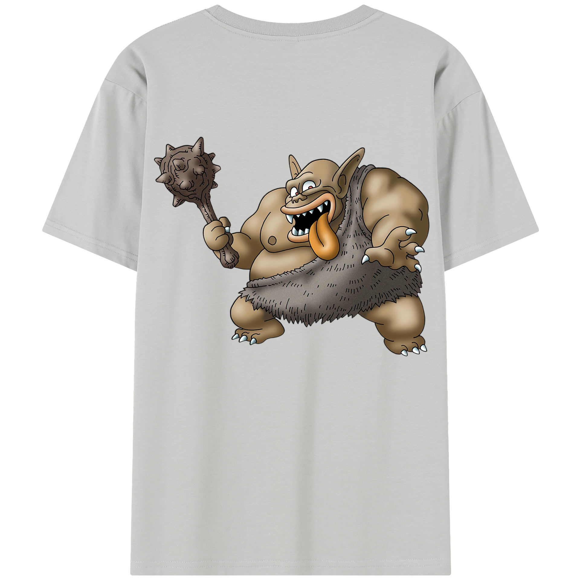 （画像用） ドラゴンクエスト Doragon Kuesuto Dragon Quest 綿100％半袖Tシャツ（背面プリント）