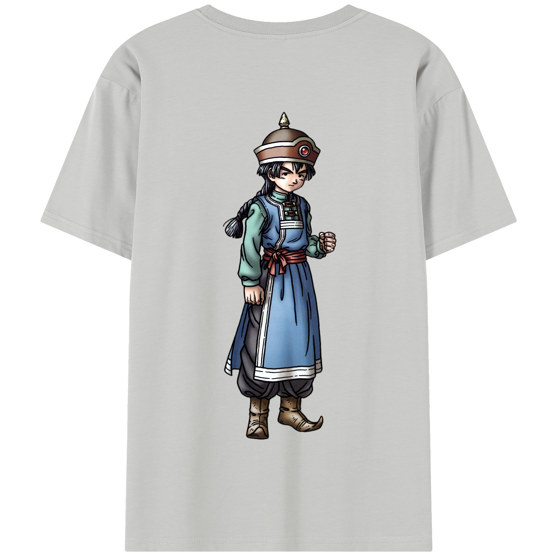 （画像用） ドラゴンクエスト Doragon Kuesuto Dragon Quest 綿100％半袖Tシャツ（背面プリント）