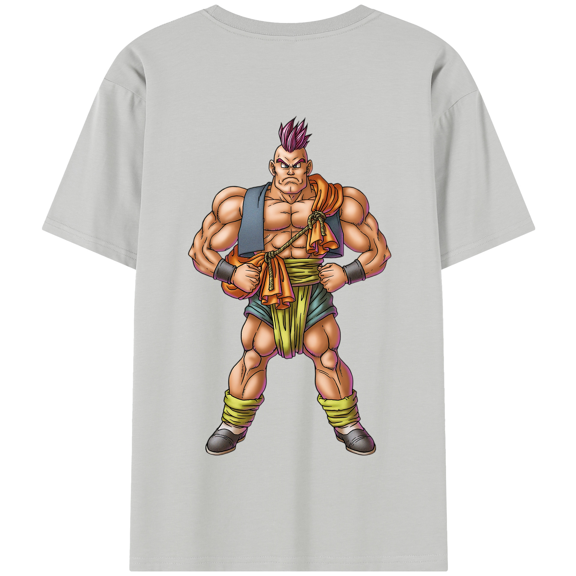 （画像用） ドラゴンクエスト Doragon Kuesuto Dragon Quest 綿100％半袖Tシャツ（背面プリント）