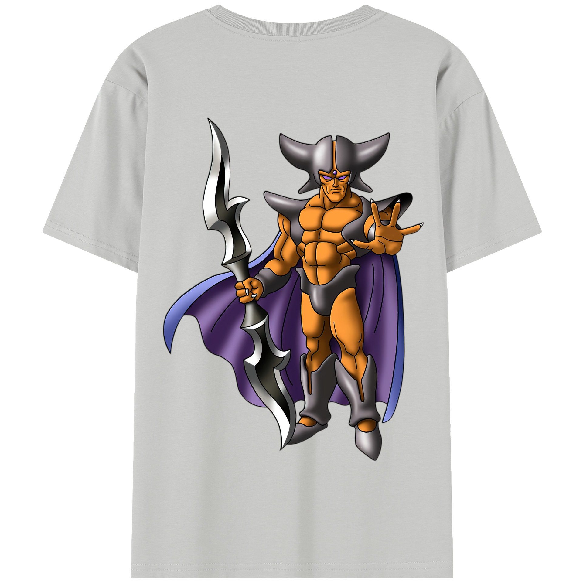 （画像用） ドラゴンクエスト Doragon Kuesuto Dragon Quest 綿100％半袖Tシャツ（背面プリント）