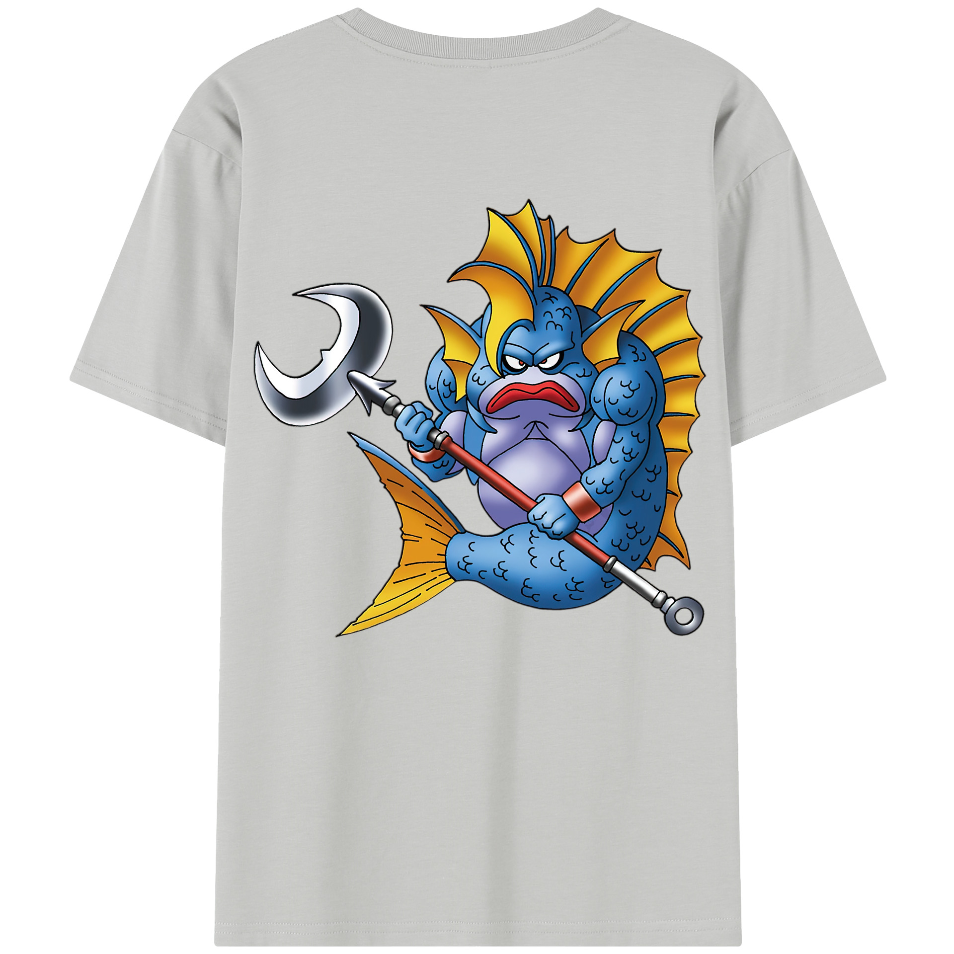 （画像用） ドラゴンクエスト Doragon Kuesuto Dragon Quest 綿100％半袖Tシャツ（背面プリント）
