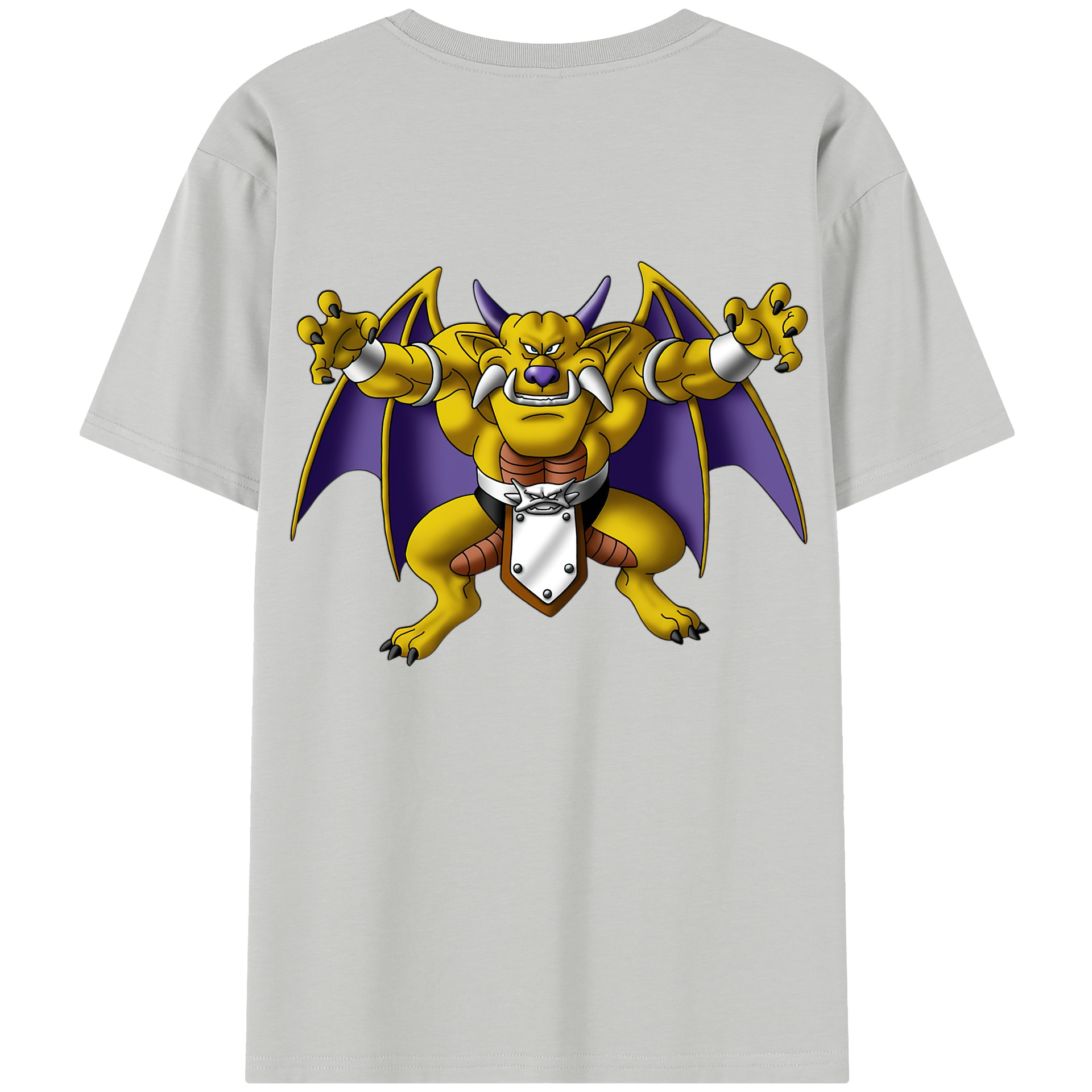（画像用） ドラゴンクエスト Doragon Kuesuto Dragon Quest 綿100％半袖Tシャツ（背面プリント）