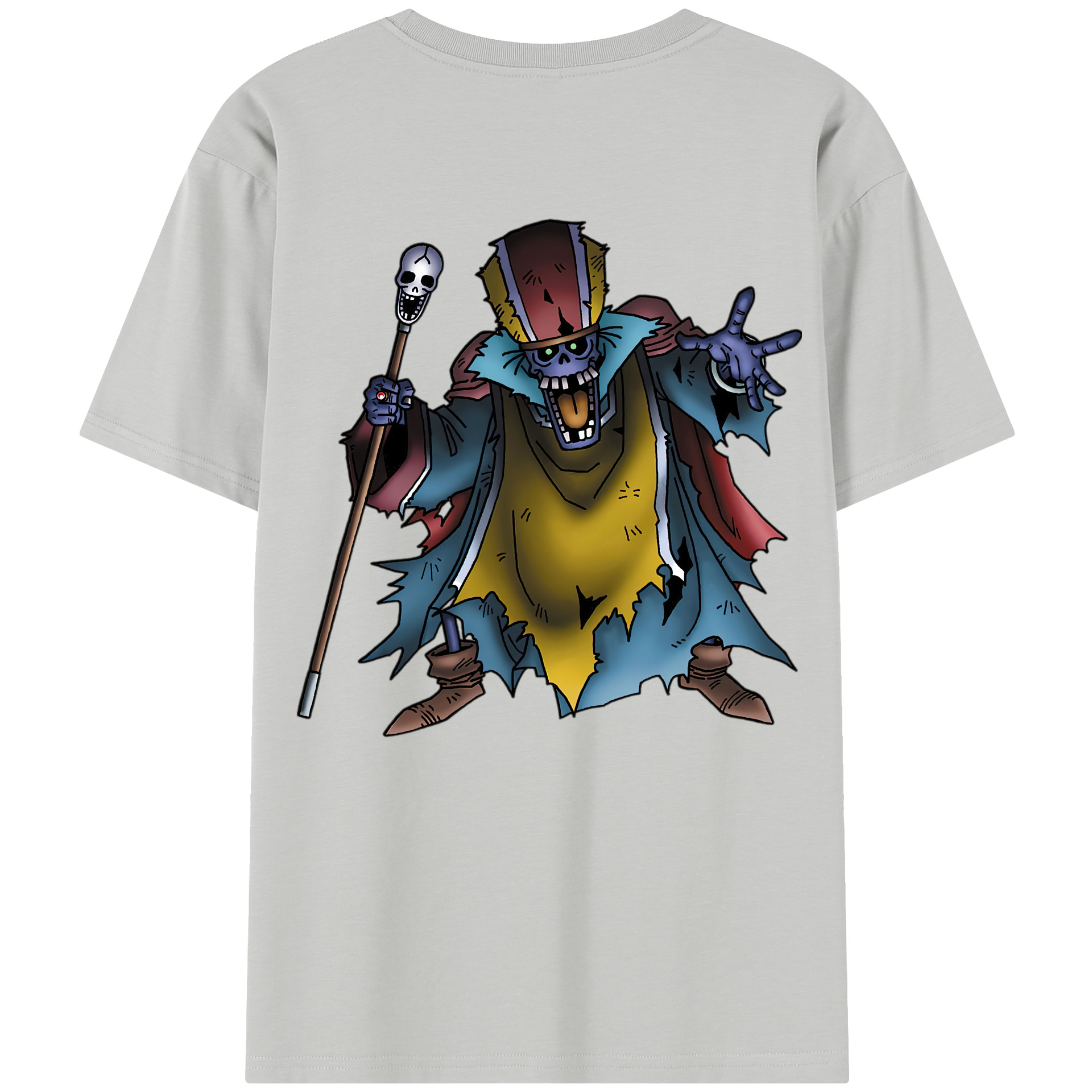 （画像用） ドラゴンクエスト Doragon Kuesuto Dragon Quest 綿100％半袖Tシャツ（背面プリント）